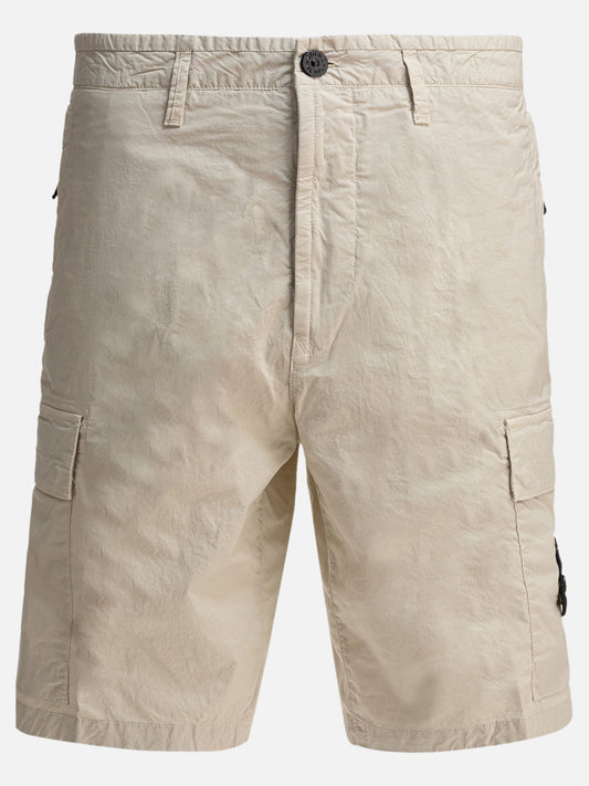 Stone Island Bermuda cargo in tela di cotone stretch 24632331_32 Beige 1