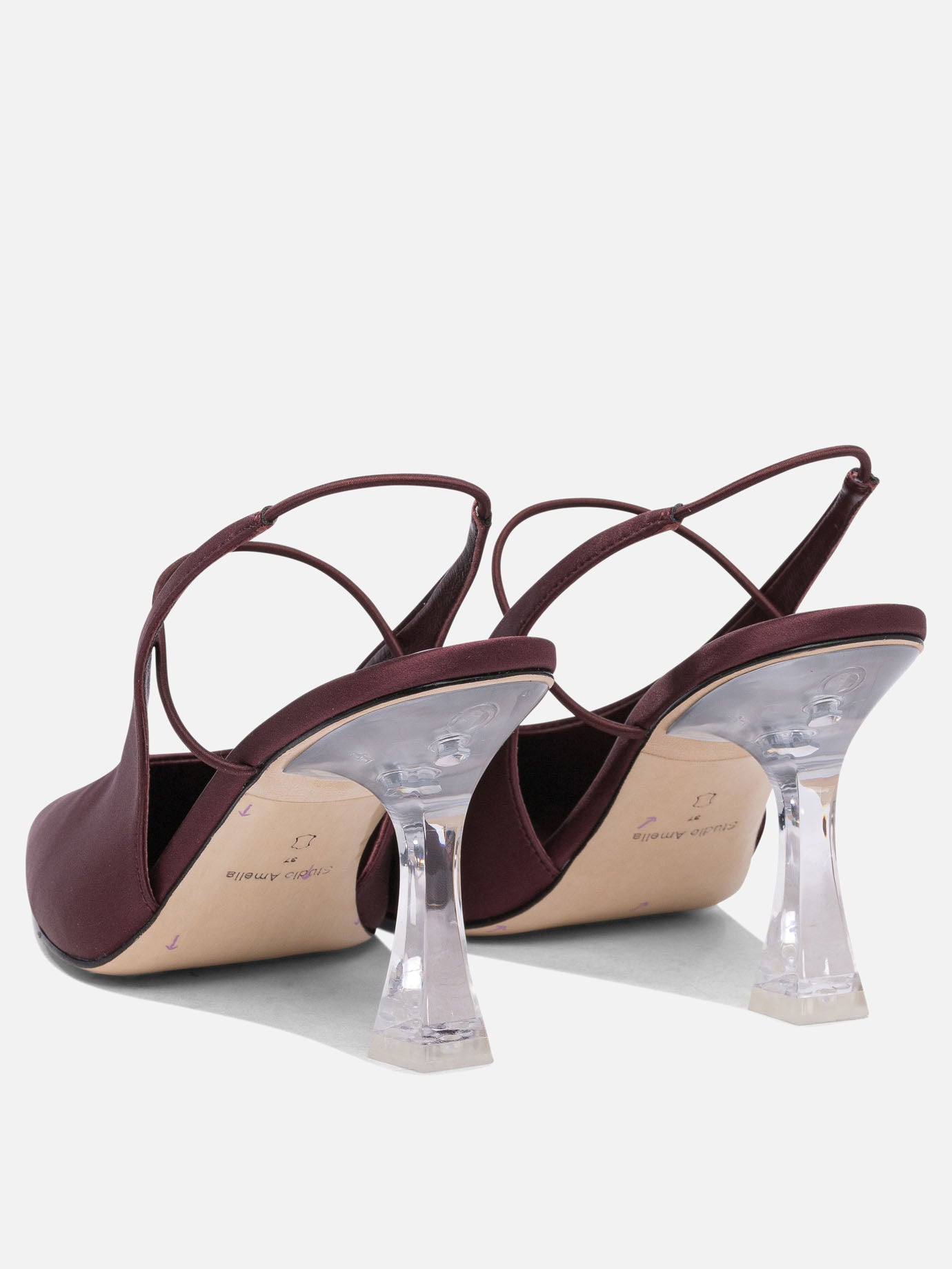 Slingbacks 100% fabric - 100% leather  Bordeaux - Studio Amelia Women | PDP | VIETTI Online Store | thumbnail_4