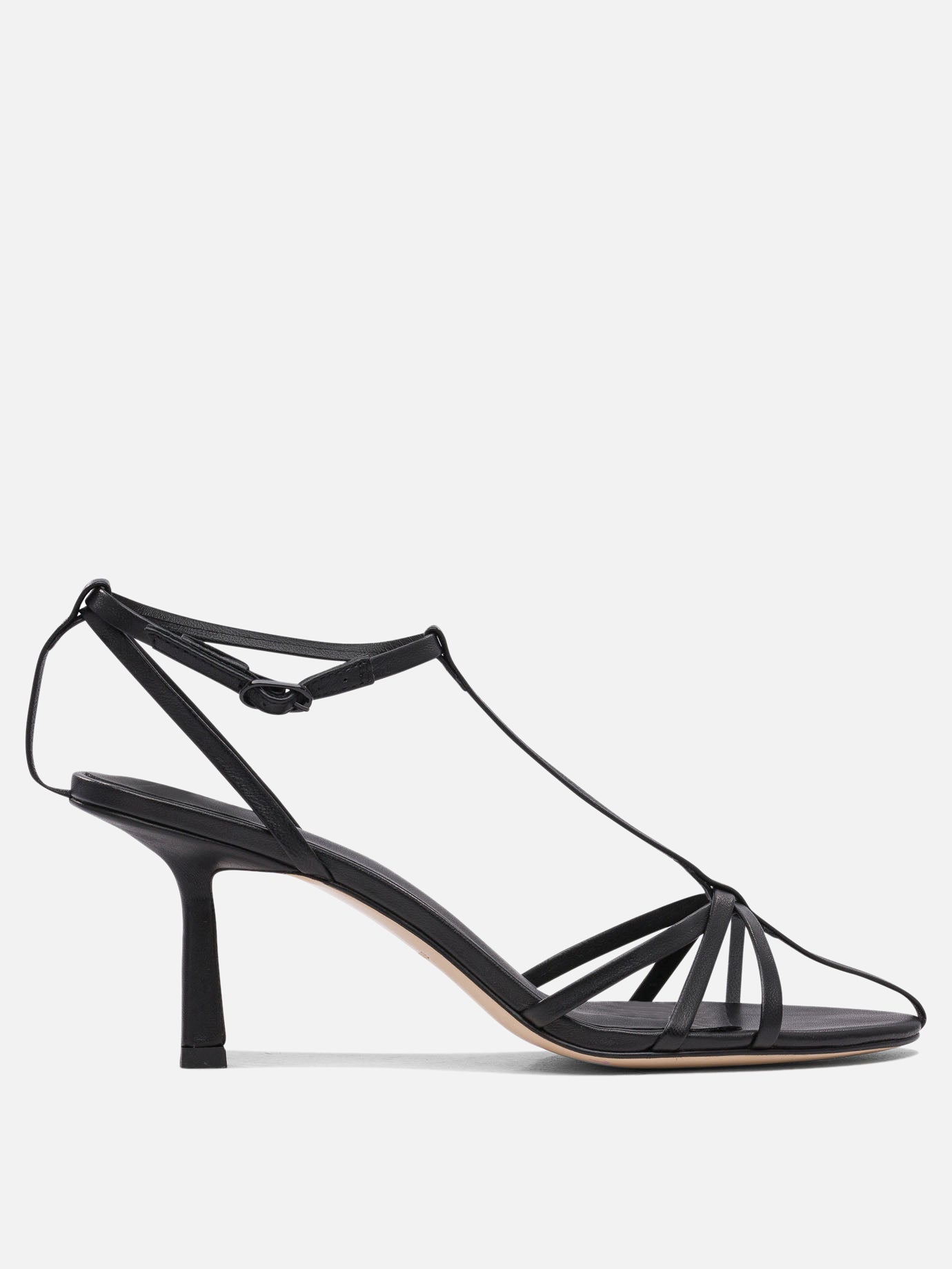 Heeled sandals 100% leather - 100% leather  Black - Studio Amelia Women | PDP | VIETTI Online Store | Zoom-Modal
