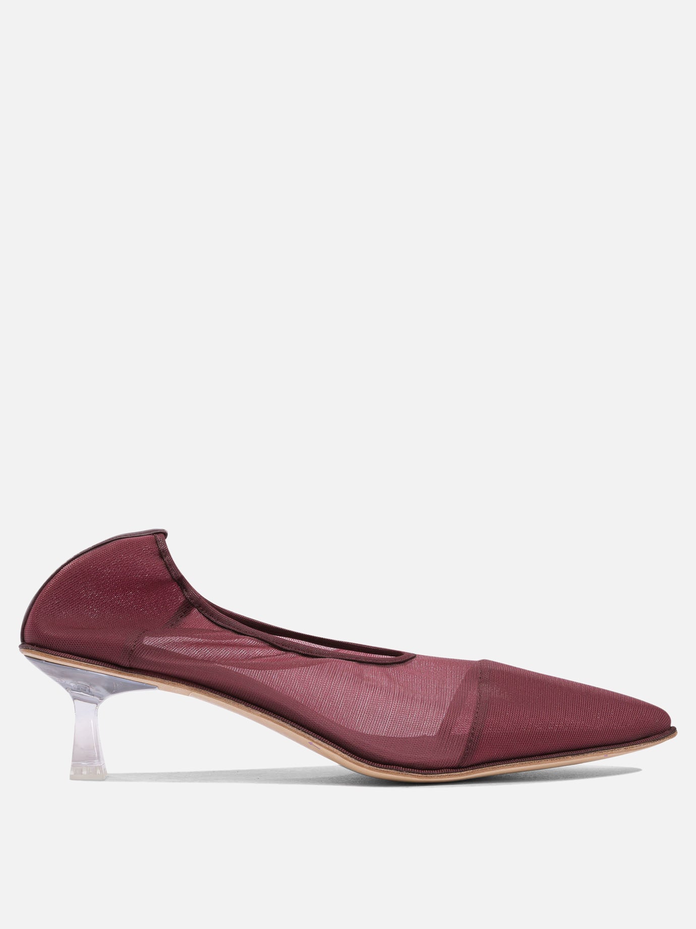 Pumps 100% mesh - 100% leather  Bordeaux - Studio Amelia Women | PDP | VIETTI Online Store | thumbnail