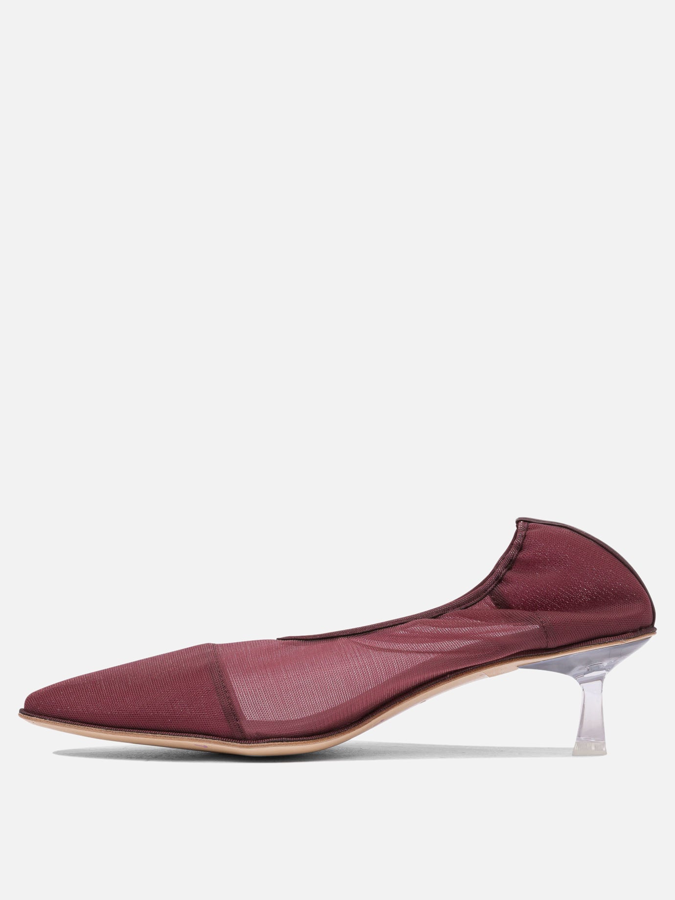 Pumps 100% mesh - 100% leather  Bordeaux - Studio Amelia Women | PDP | VIETTI Online Store | thumbnail_3