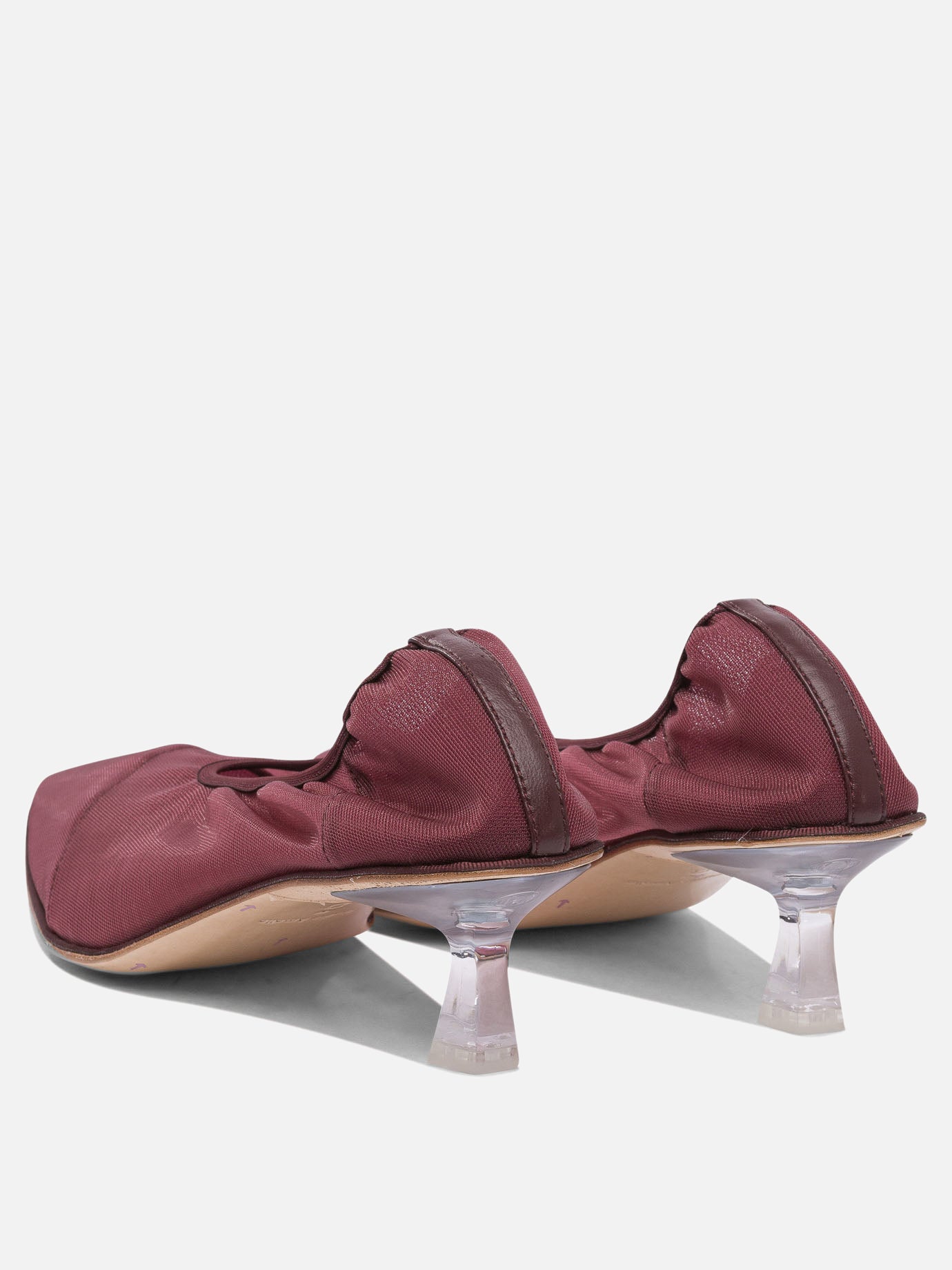 Pumps 100% mesh - 100% leather  Bordeaux - Studio Amelia Women | PDP | VIETTI Online Store | thumbnail_4