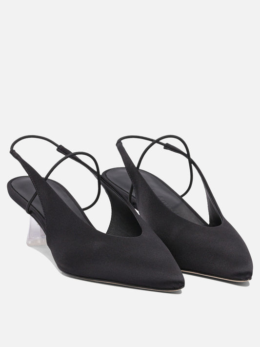 Slingbacks 100% fabric - 100% leather  Black - Studio Amelia Women | PLP | VIETTI Online Store | 2
