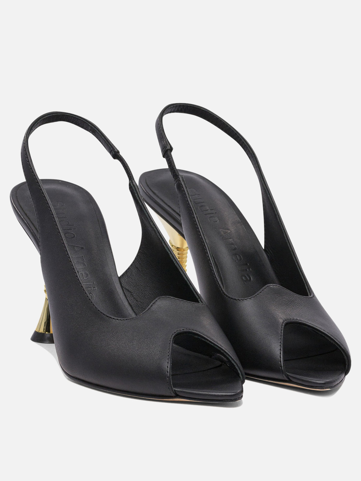 Studio Amelia "Helix 90mm" slingback Black - VIETTI
