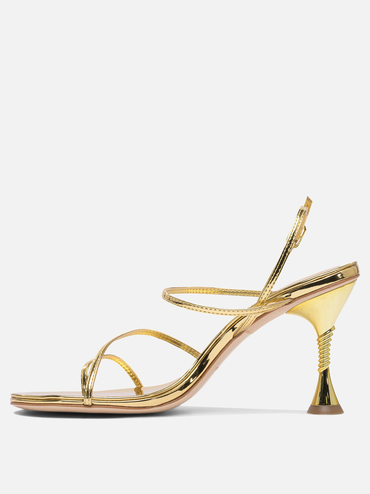 Studio Amelia "Helix 90mm" heeled sandals Gold