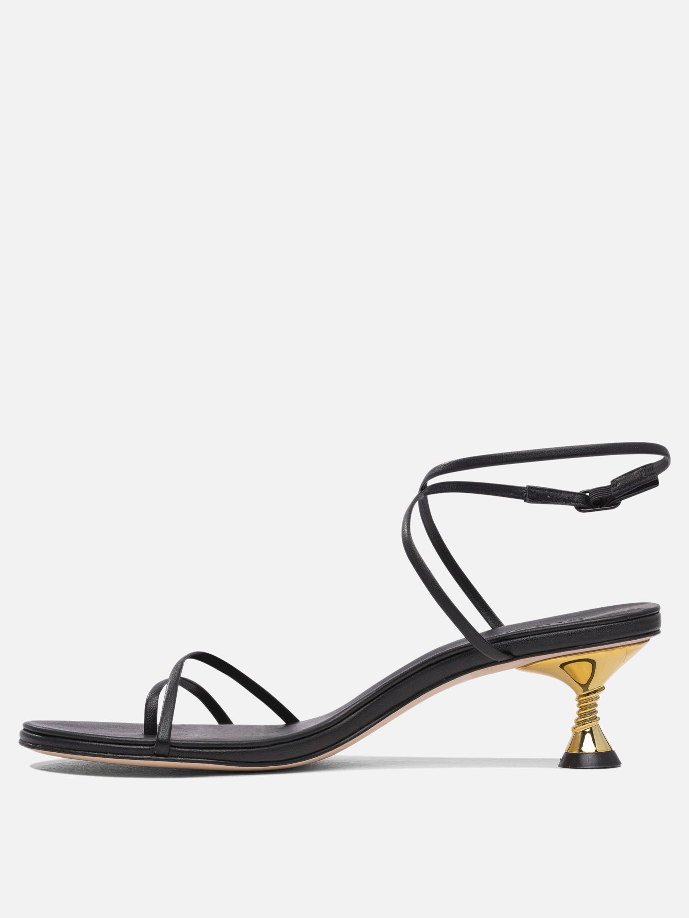 Heeled sandals 100% leather - 100% leather  Black - Studio Amelia Women | PDP | VIETTI Online Store | Zoom-Modal_3
