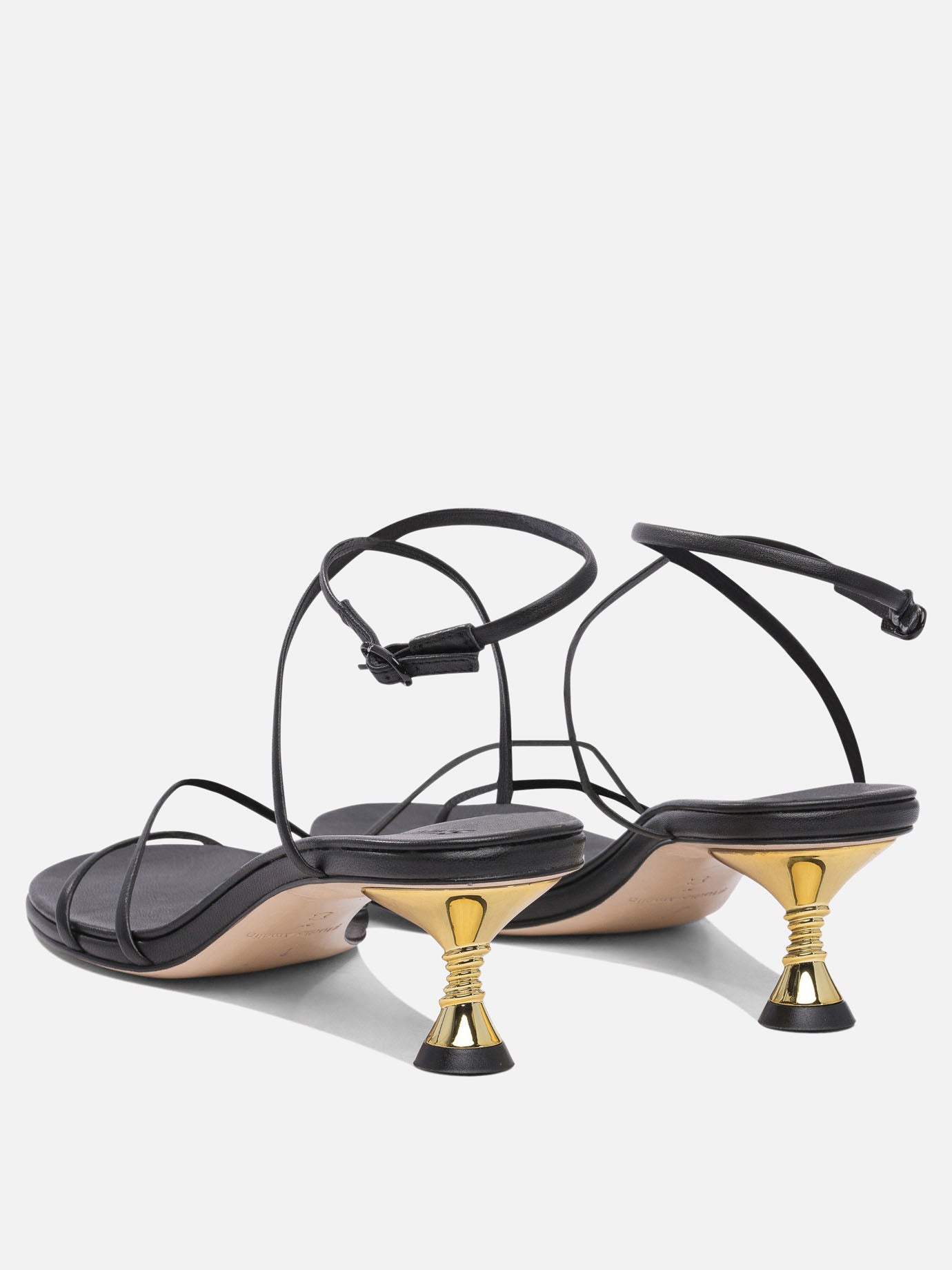 Heeled sandals 100% leather - 100% leather  Black - Studio Amelia Women | PDP | VIETTI Online Store | Zoom-Modal_4
