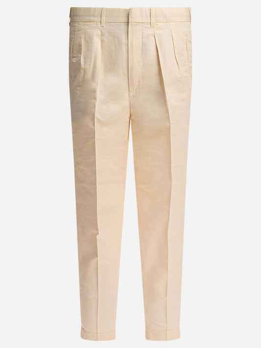 Tom Ford Pantaloni in popeline con doppie pinces 11074331_34 Beige 1