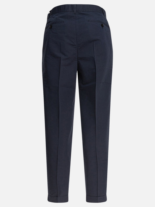 Tom Ford Pantaloni in popeline con doppie pinces 19168811_31 Blue 2