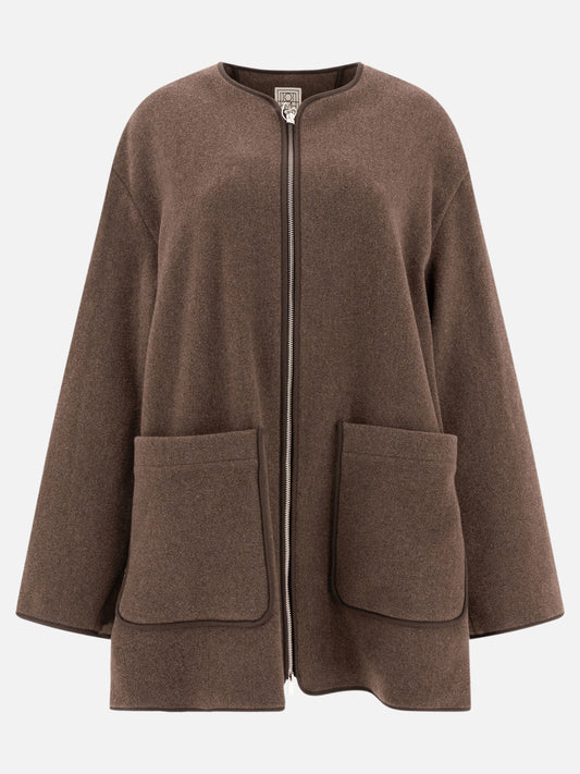 Toteme Felted wool jacket 13853162_36 Brown 1