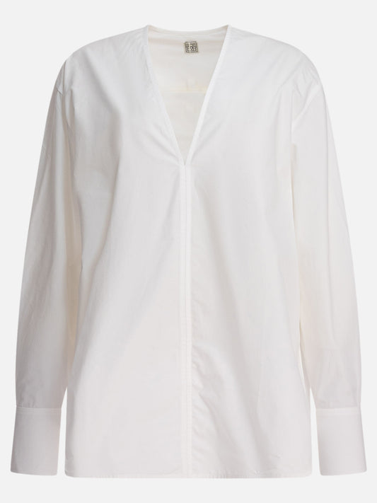 Toteme Camicia con scollo a V 16535515_34 White 1