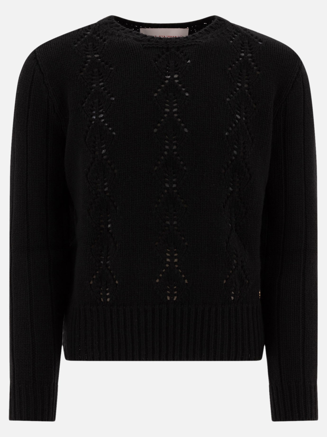 Maglioni girocollo Textured knit  Nero - Valentino Uomo | PDP | VIETTI Online Store | thumbnail
