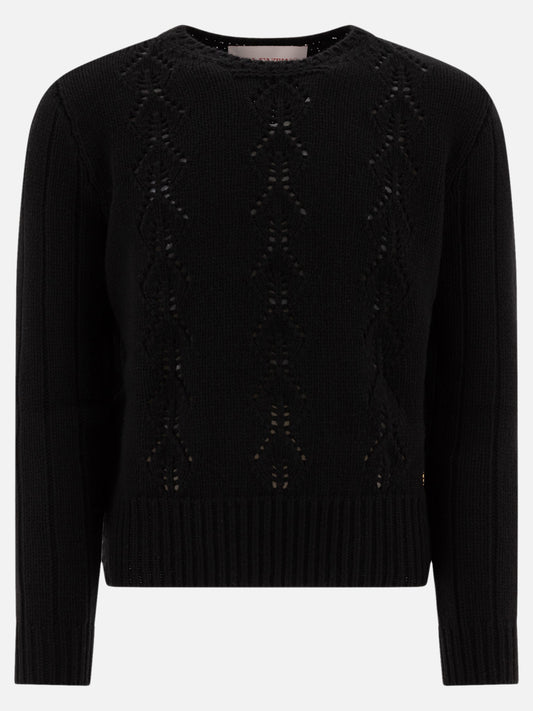 Maglioni girocollo Textured knit  Nero - Valentino Uomo | VIETTI Online Store 

