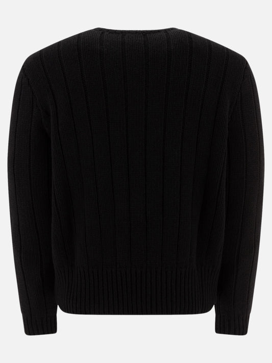 Maglioni girocollo Textured knit  Nero - Valentino Uomo | VIETTI Online Store | 2
