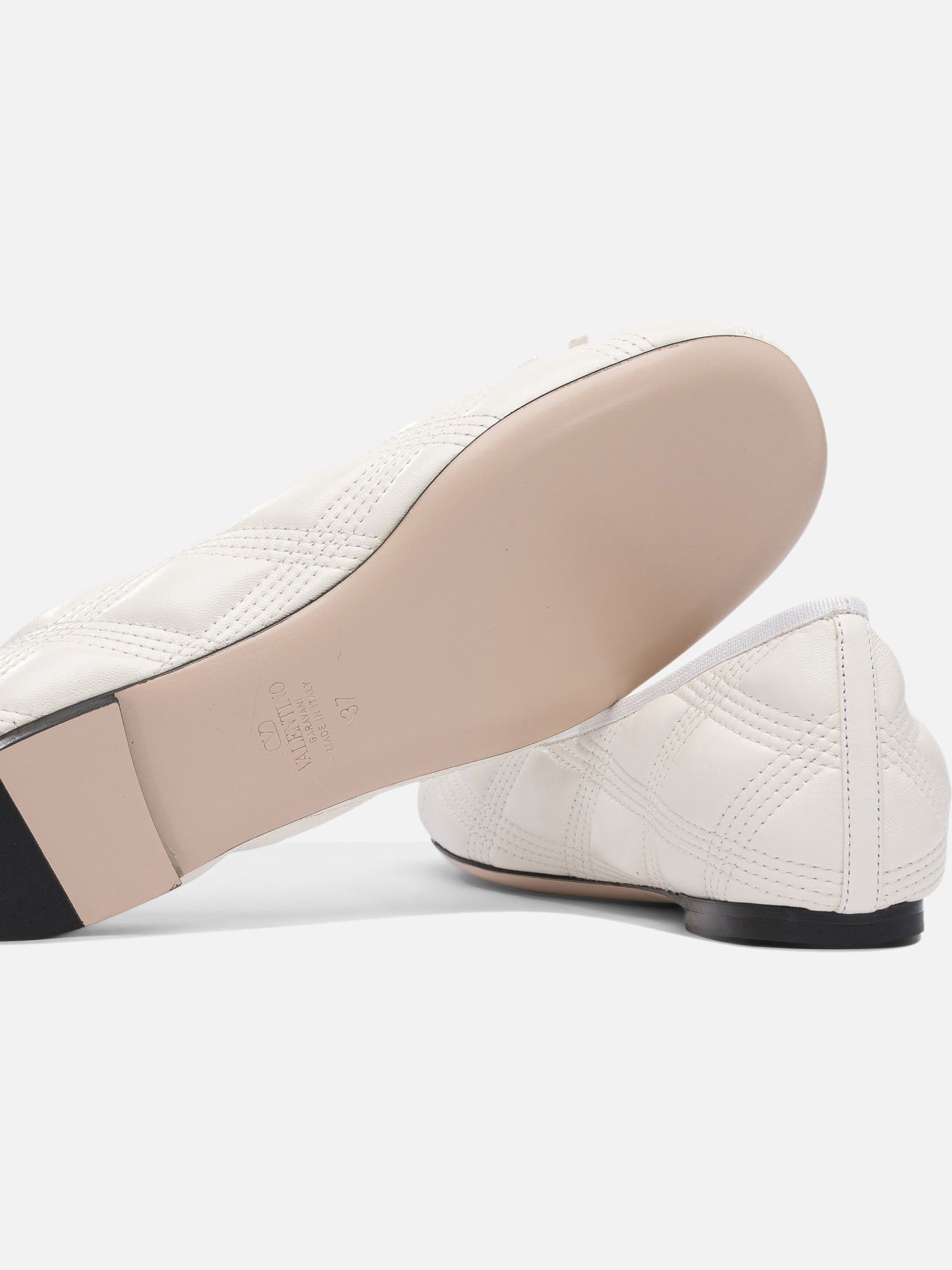 Classic ballet flats 100% leather - 100% leather  White - Valentino Garavani Women | PDP | VIETTI Online Store | Zoom-Modal_5
