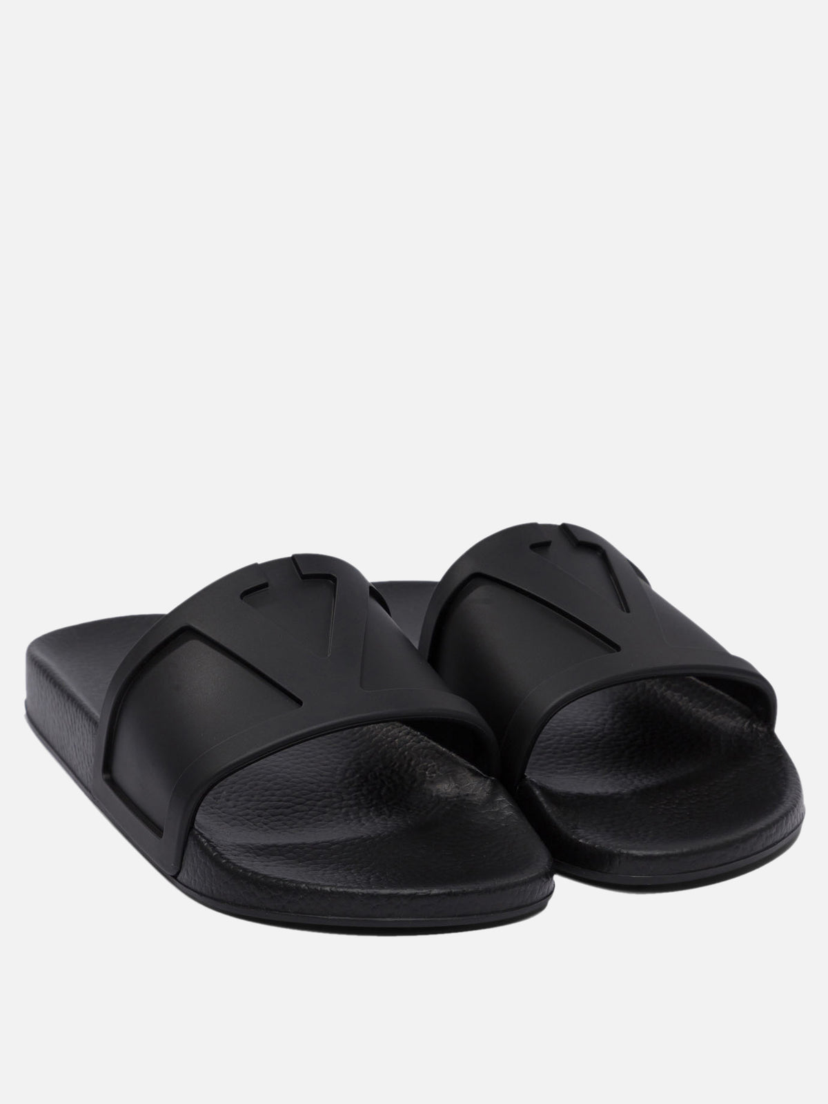 Valentino Garavani Slides with Vlogo Black