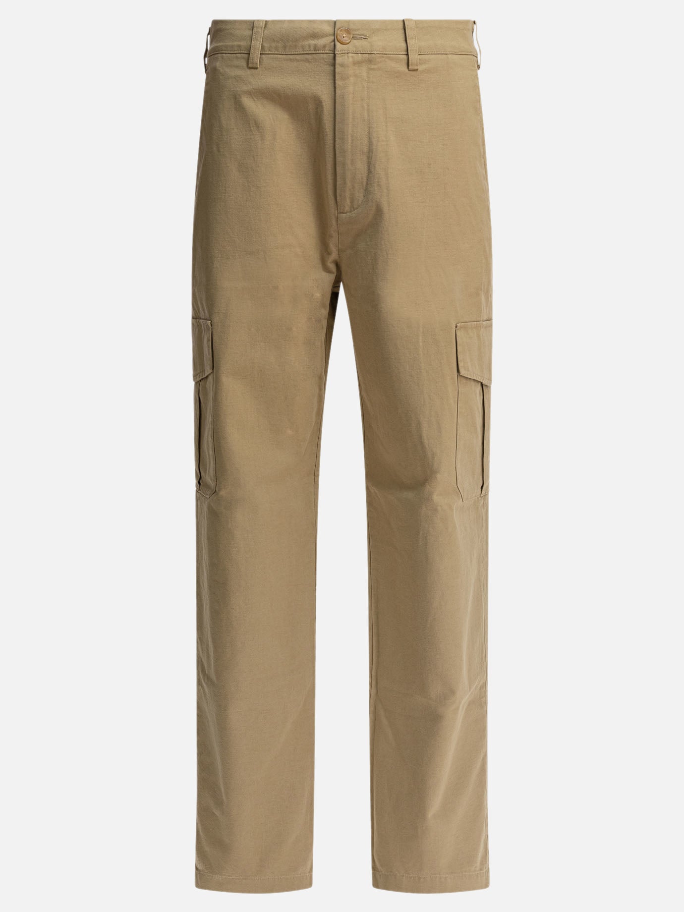 Cotton and linen cargo trousers