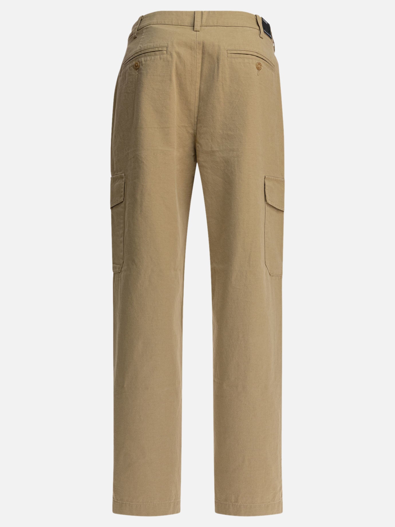 Cotton and linen cargo trousers