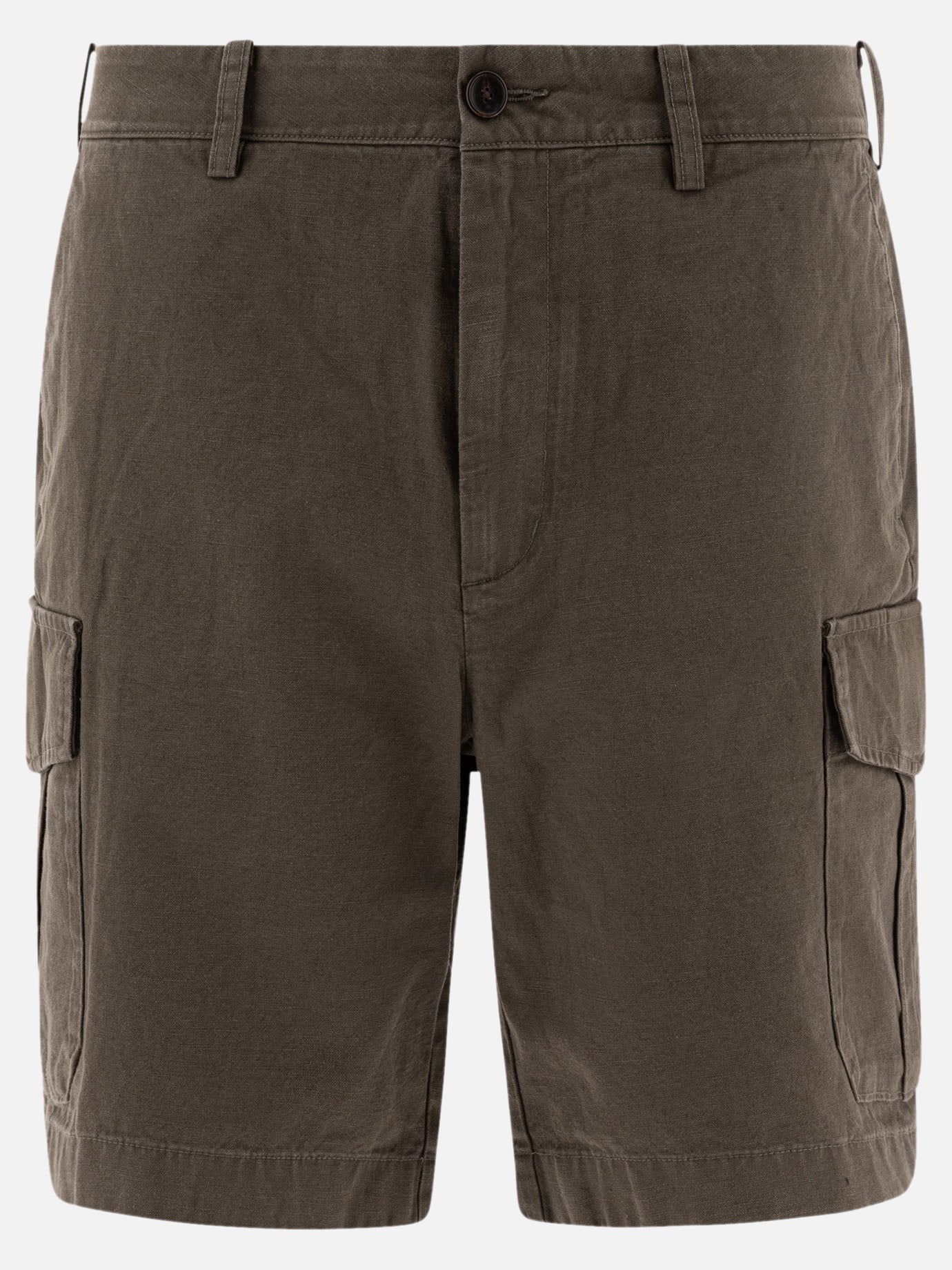 Vince Short cargo in cotone e lino 12891926_31 Green thumbnail_1