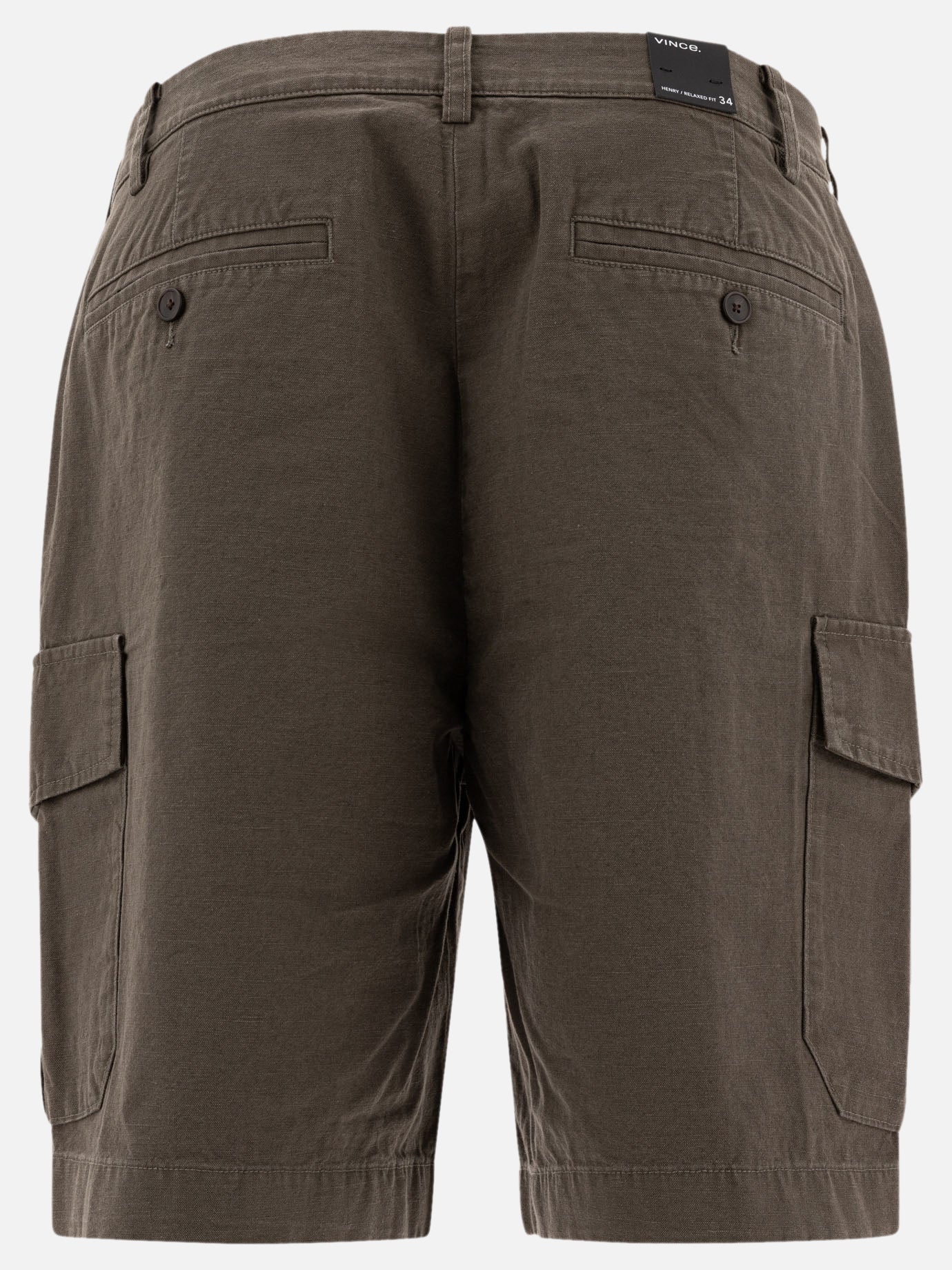 Vince Short cargo in cotone e lino 12891926_31 Green thumbnail_2