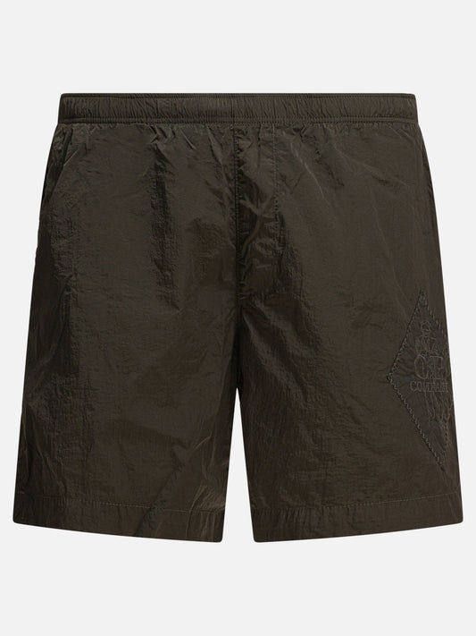 Short da mare Logo  Marrone - C.P. Company Uomo | PDP | VIETTI Online Store 
