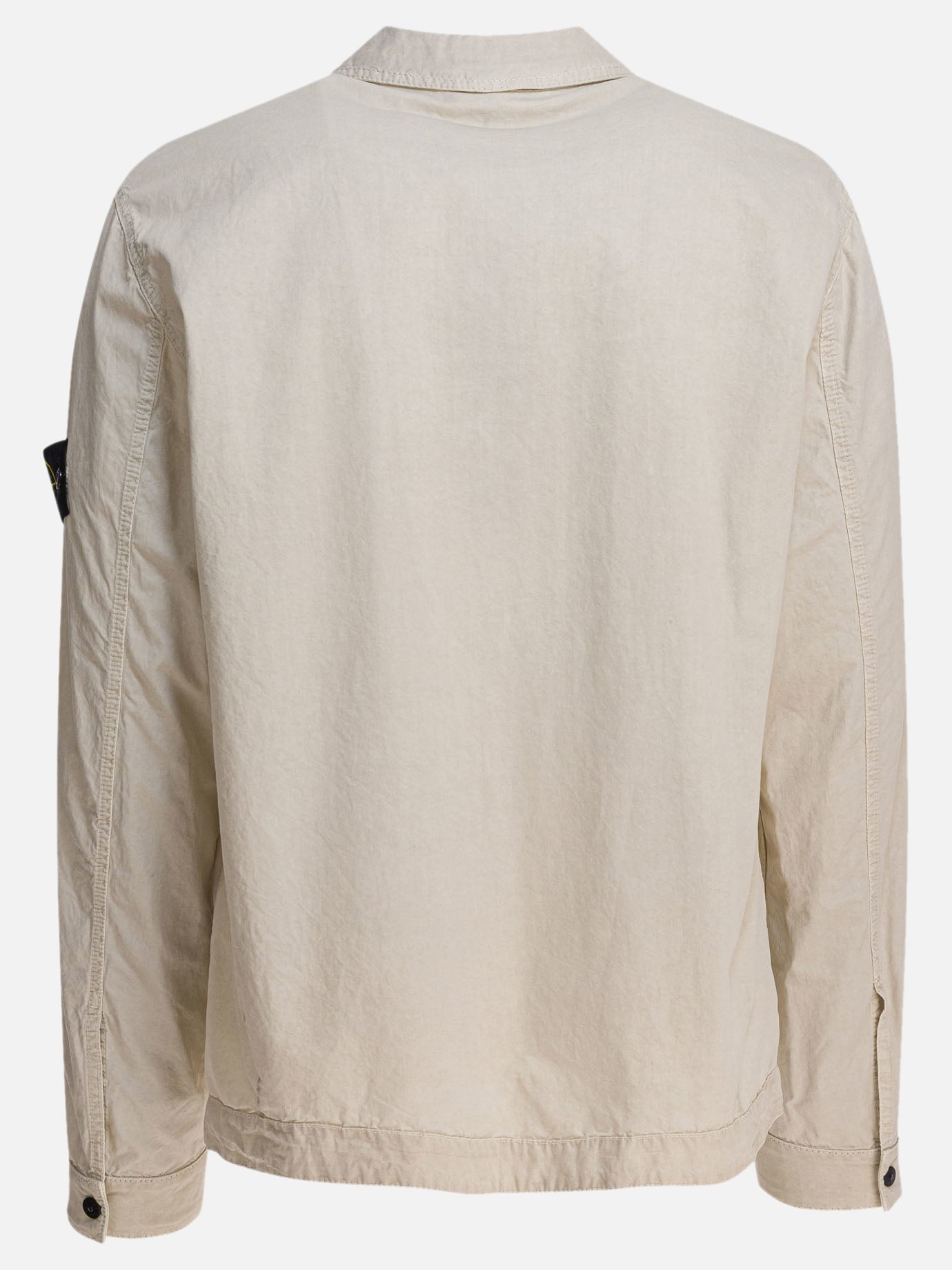 Stone Island Organic cotton canvas overshirt jacket Beige - Men
