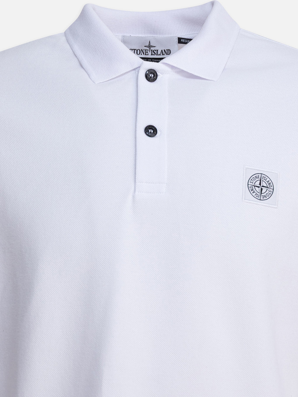 Stone Island Organic cotton piqué polo shirt White
