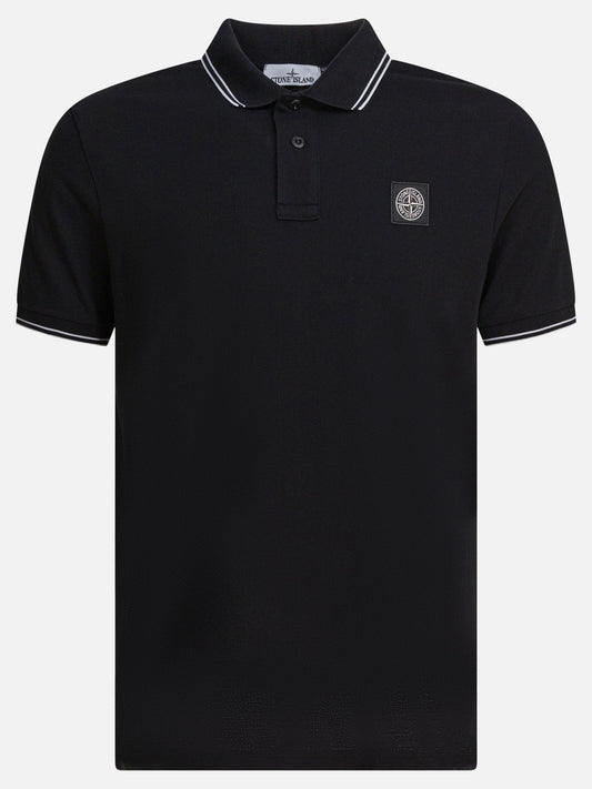 Polo con bottoni Logo  Nero - Stone Island Uomo | PLP | VIETTI Online Store 
