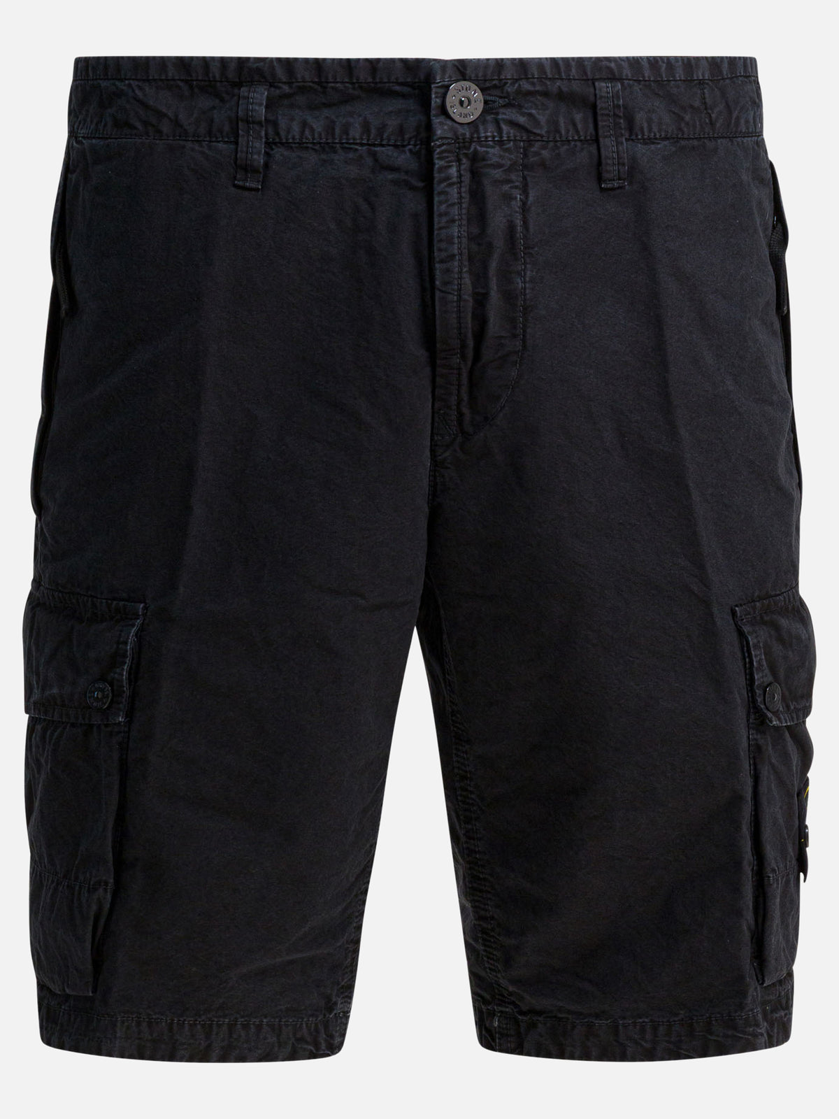 Stone Island "Old" effect cargo bermuda shorts Black