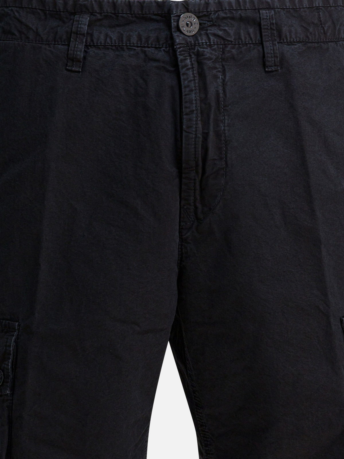 Stone Island "Old" effect cargo bermuda shorts Black