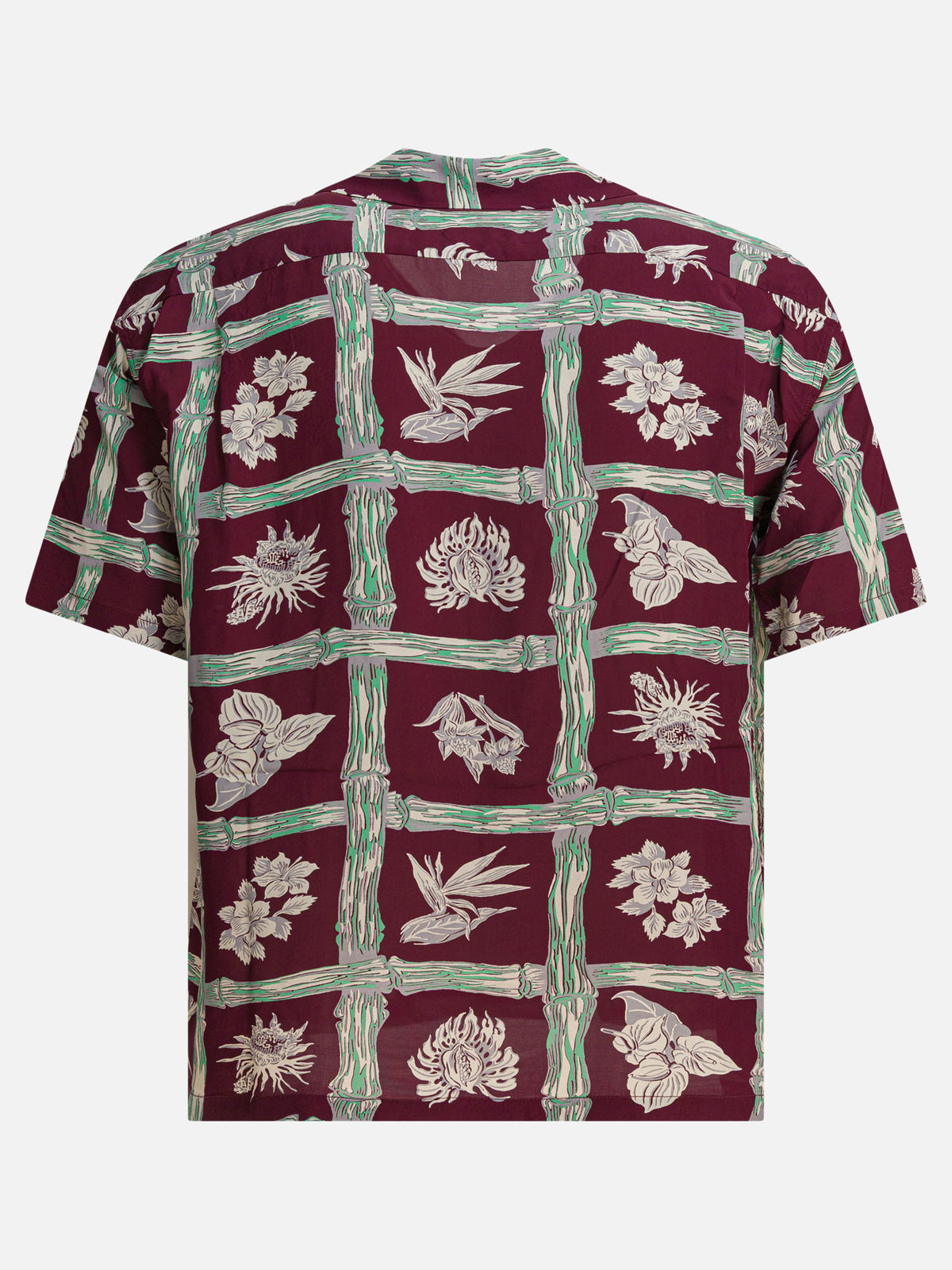 Sun Surf "Island Plants" shirt Bordeaux