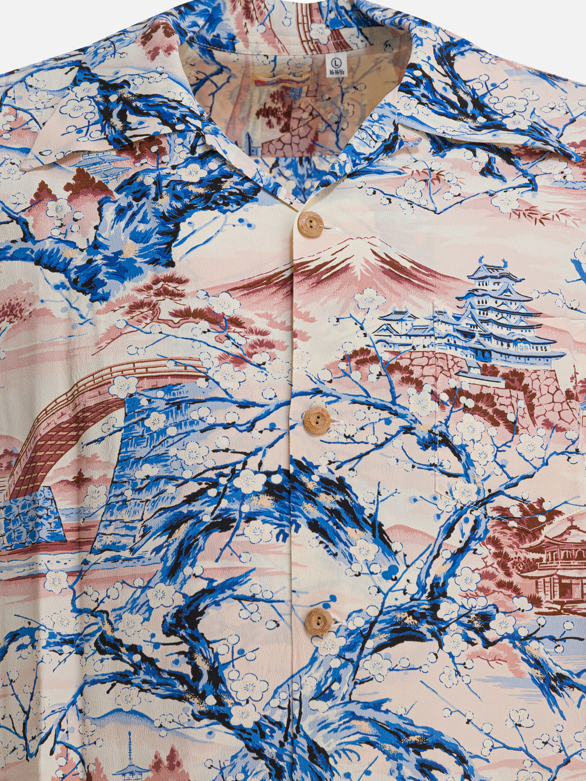 Sun Surf "Scenery of Japan" shirt Light blue - VIETTI