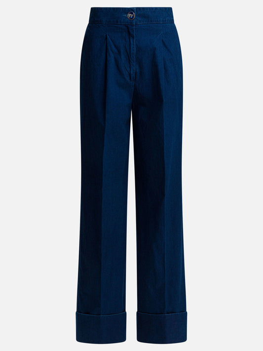 Jeans a gamba larga Denim  Blu - Valentino Donna | PDP | VIETTI Online Store 
