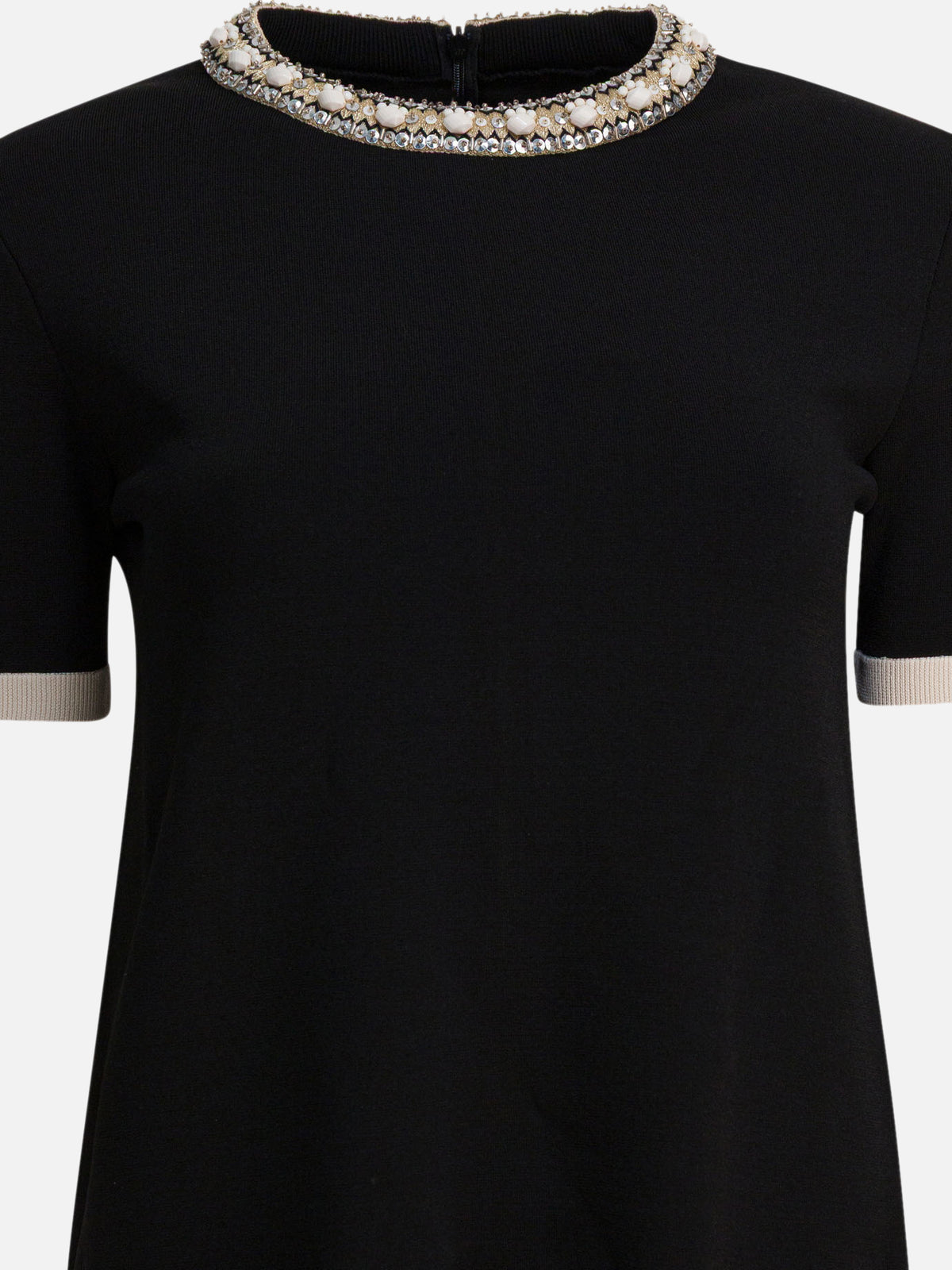 Valentino Embellished choker dress Black - VIETTI