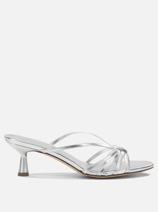 Heeled sandals 100% nappa leather - 100% cow leather  Silver - Aeyde Women | PLP | VIETTI Online Store 
