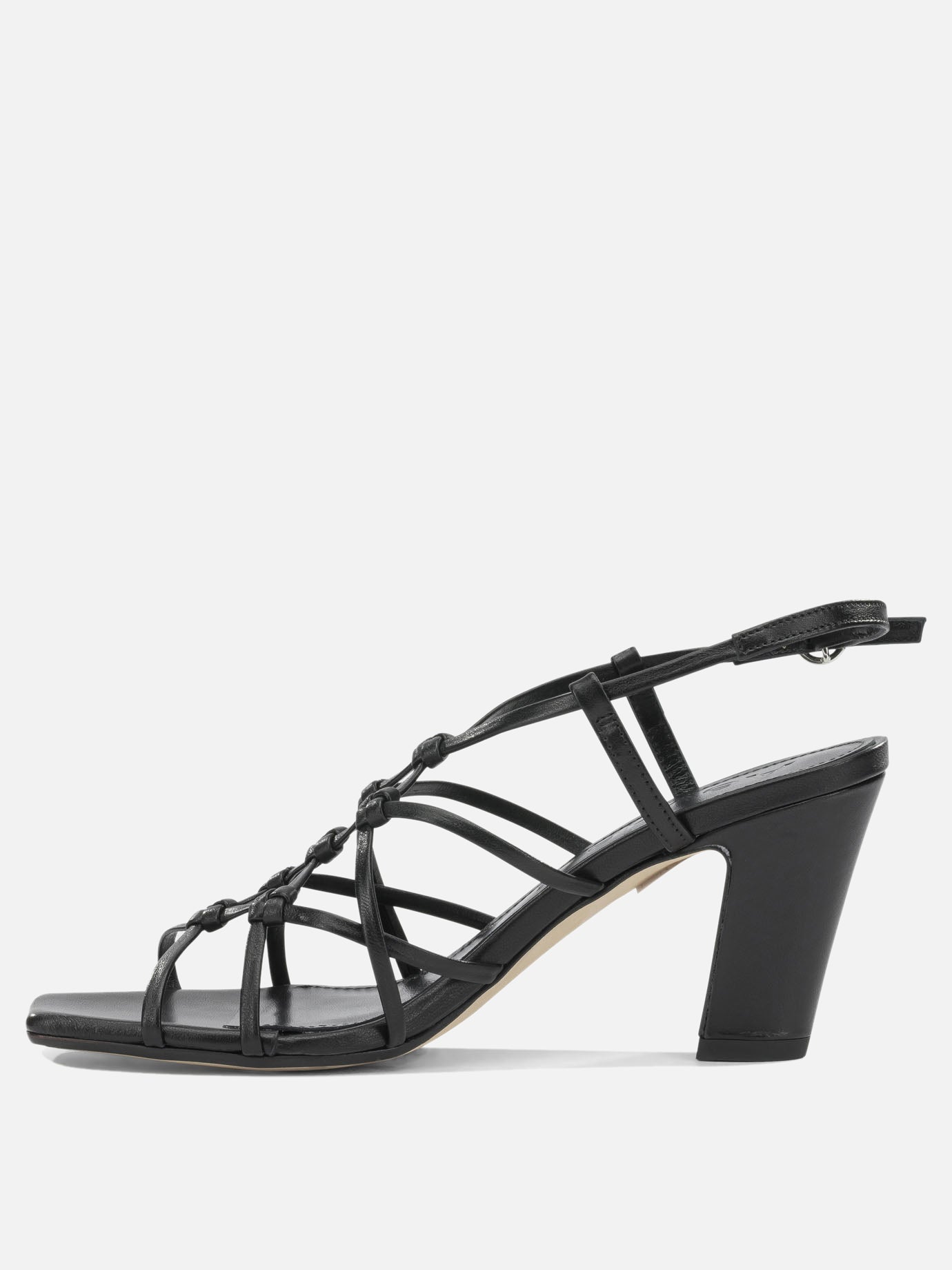 Heeled sandals 100% laminated nappa leather - 100% cow leather  Black - Aeyde Women | PDP | VIETTI Online Store | Zoom-Modal_3
