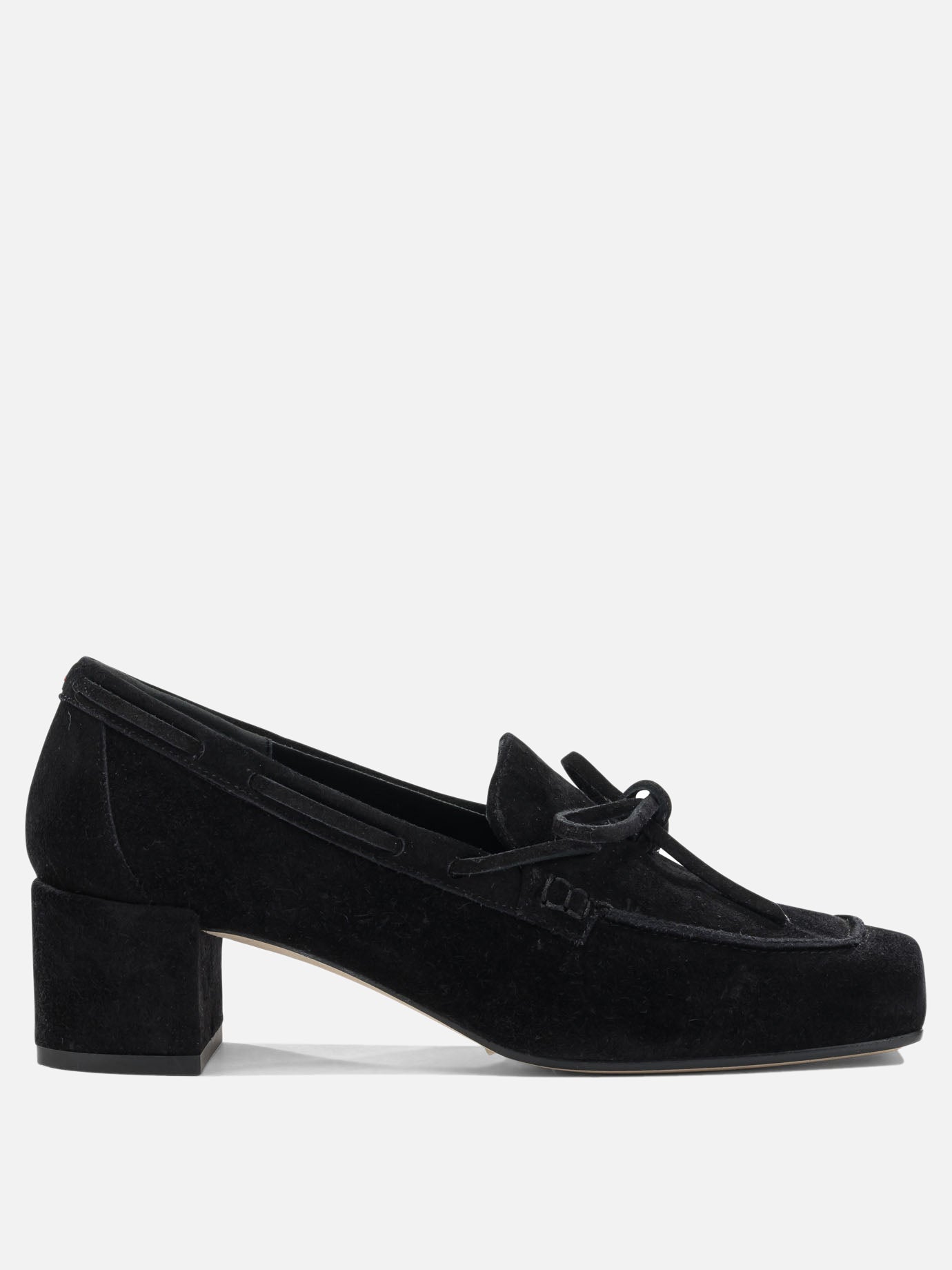 Loafers 100% cow suede leather - 100% cow leather  Black - Aeyde Women | PDP | VIETTI Online Store | thumbnail