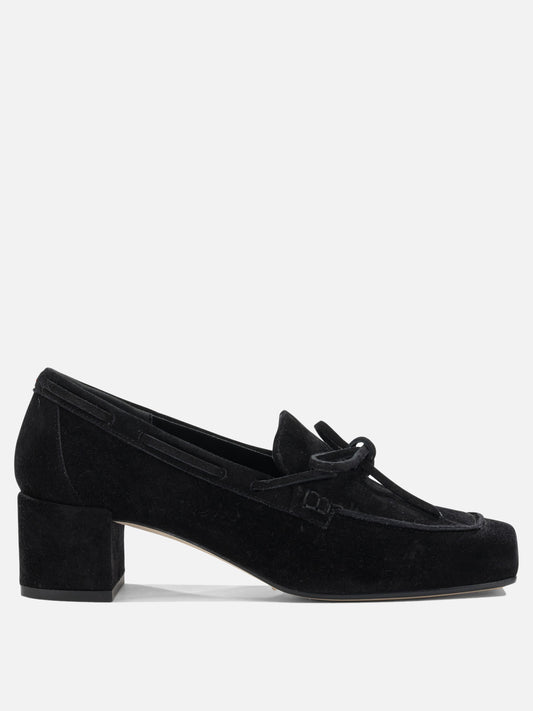 Loafers 100% cow suede leather - 100% cow leather  Black - Aeyde Women | PLP | VIETTI Online Store 

