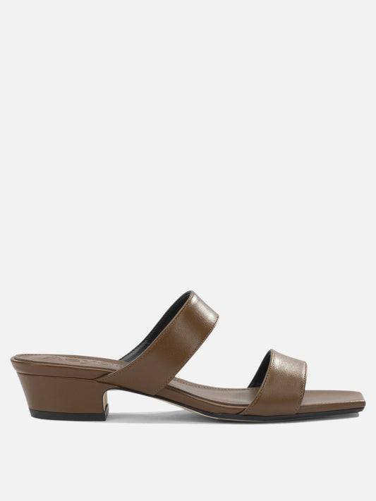 Heeled sandals 100% nappa leather - 100% cow leather  Brown - Aeyde Women | PLP | VIETTI Online Store 

