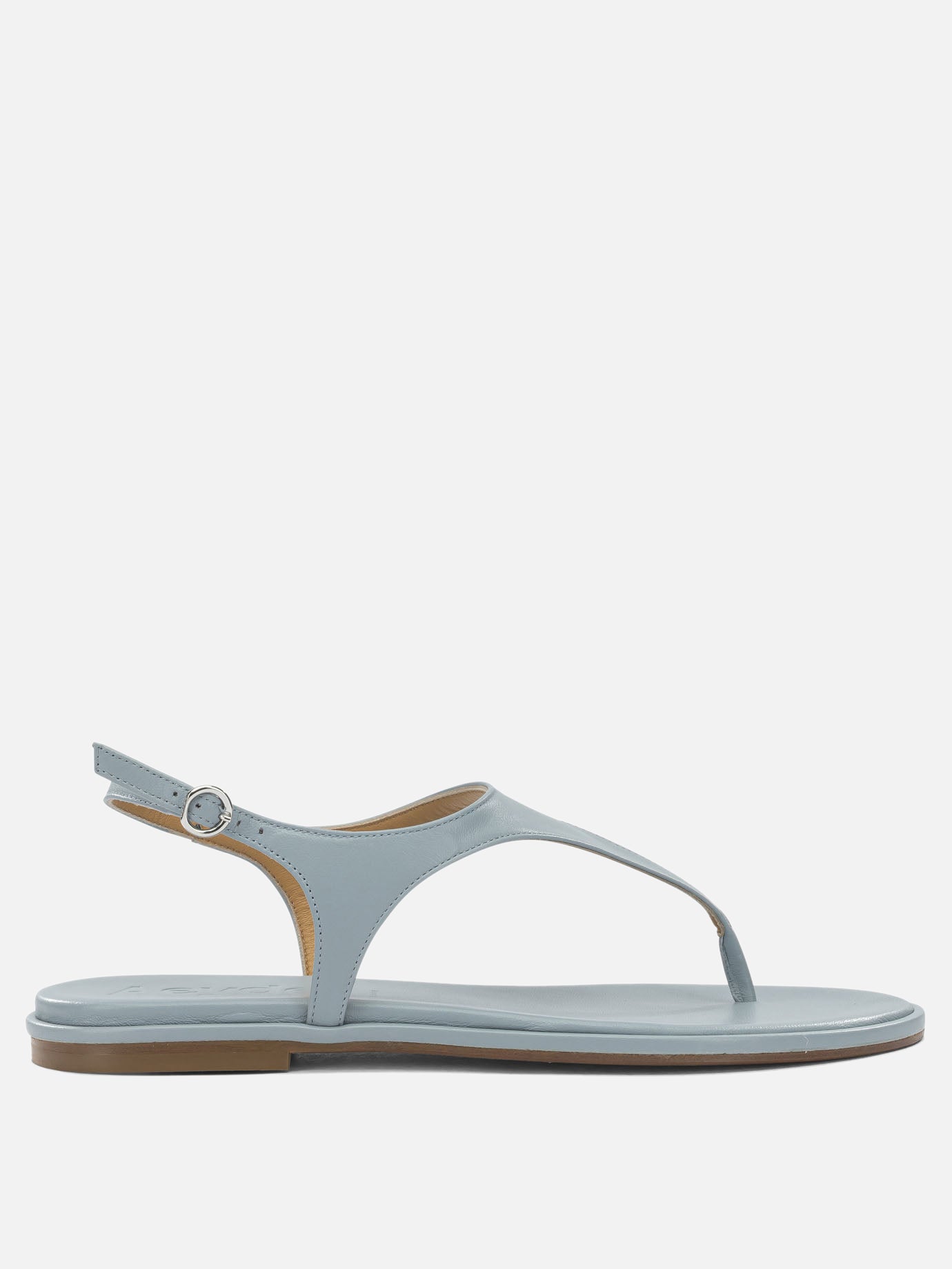 Flat sandals 100% nappa leather - 100% cow leather  Light blue - Aeyde Women | PDP | VIETTI Online Store | thumbnail
