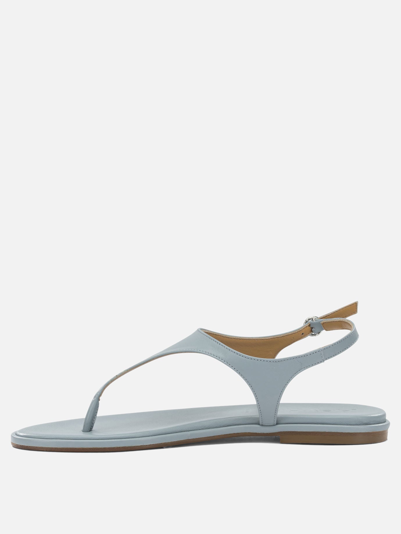 Flat sandals 100% nappa leather - 100% cow leather  Light blue - Aeyde Women | PDP | VIETTI Online Store | thumbnail_3
