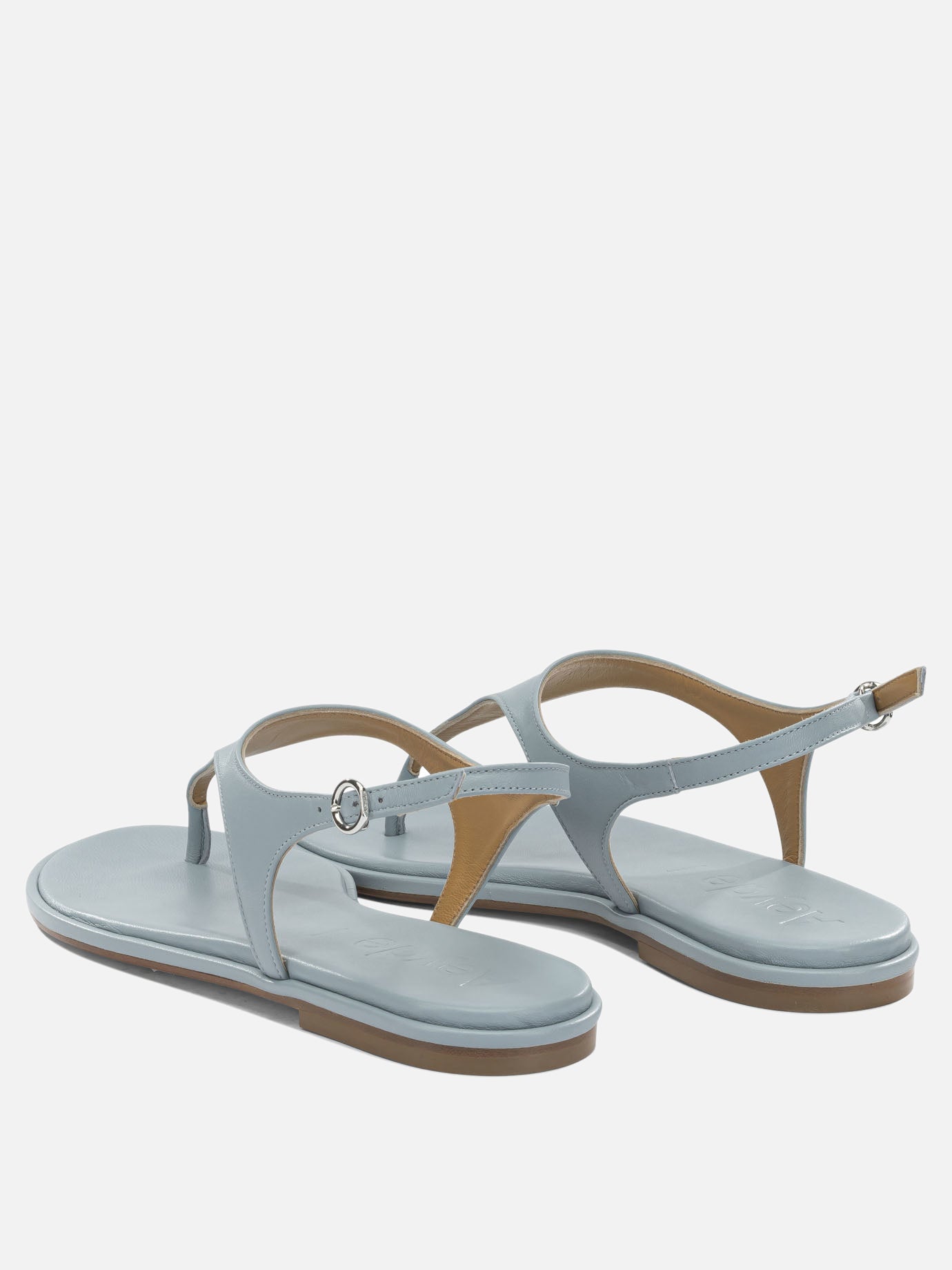 Flat sandals 100% nappa leather - 100% cow leather  Light blue - Aeyde Women | PDP | VIETTI Online Store | thumbnail_4