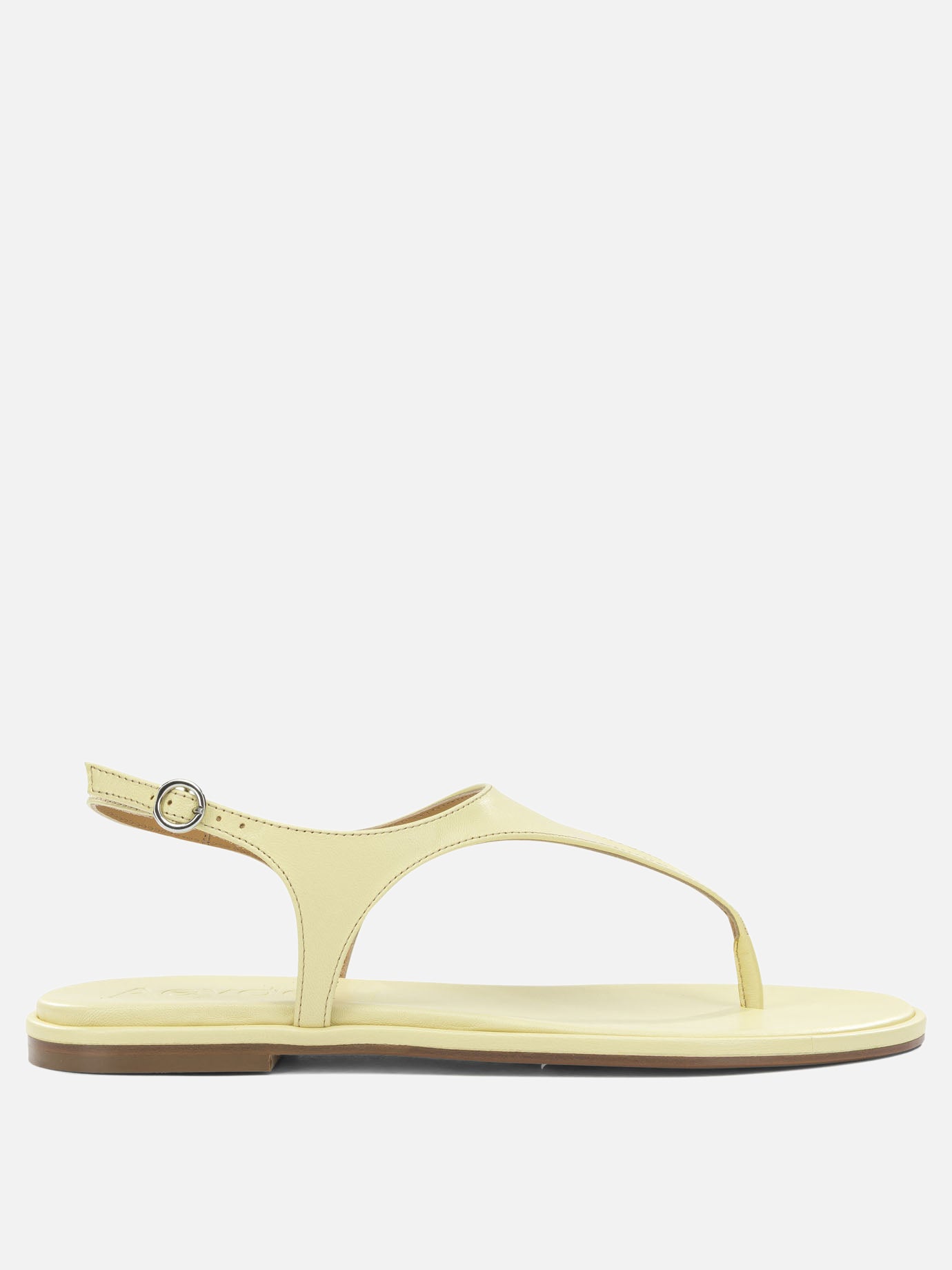Flat sandals 100% nappa leather - 100% cow leather  Yellow - Aeyde Women | PDP | VIETTI Online Store | Zoom-Modal
