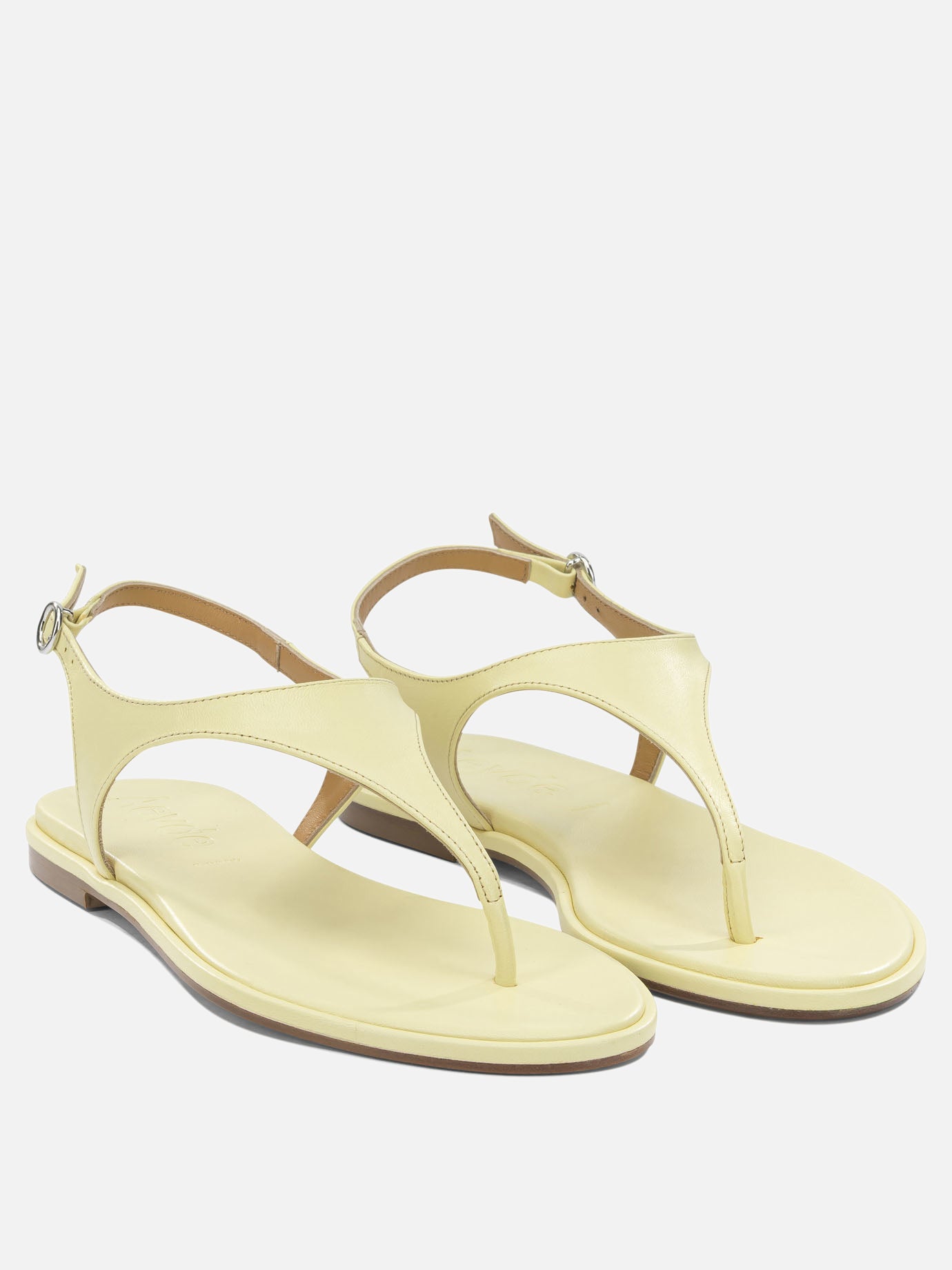 Flat sandals 100% nappa leather - 100% cow leather  Yellow - Aeyde Women | PDP | VIETTI Online Store | Zoom-Modal_2
