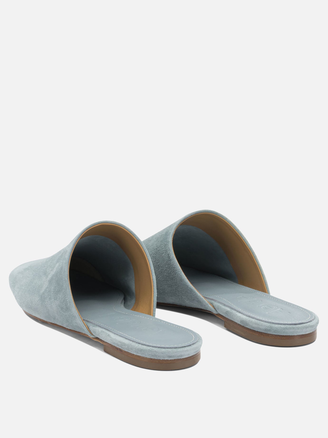 Flat sandals 100% kid suede leather - 100% cow leather  Light blue - Aeyde Women | PDP | VIETTI Online Store | thumbnail_4