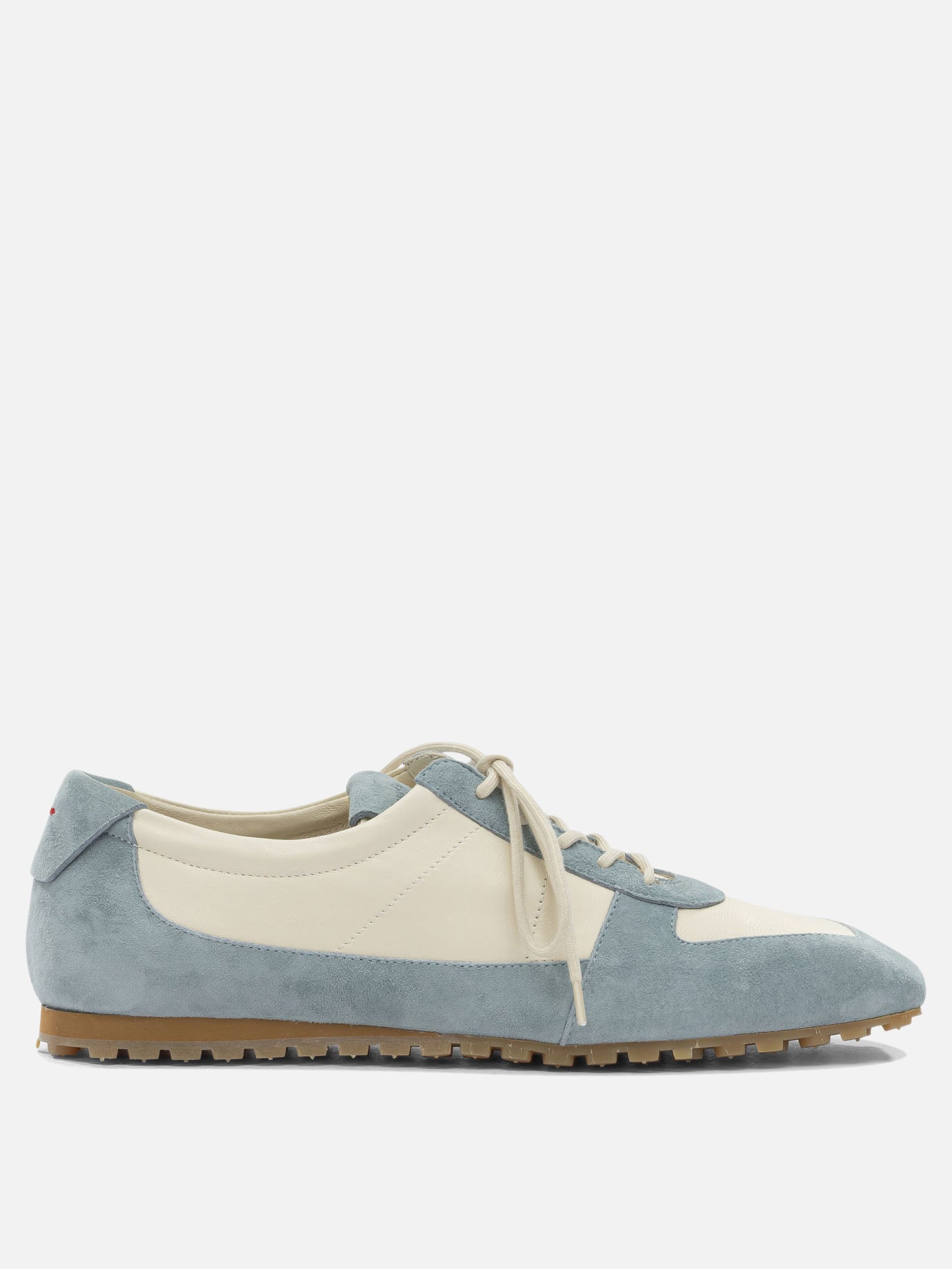 Low top sneakers 50% nappa leather 50% kid suede leather - 100% rubber  Light blue - Aeyde Women | PDP | VIETTI Online Store | thumbnail