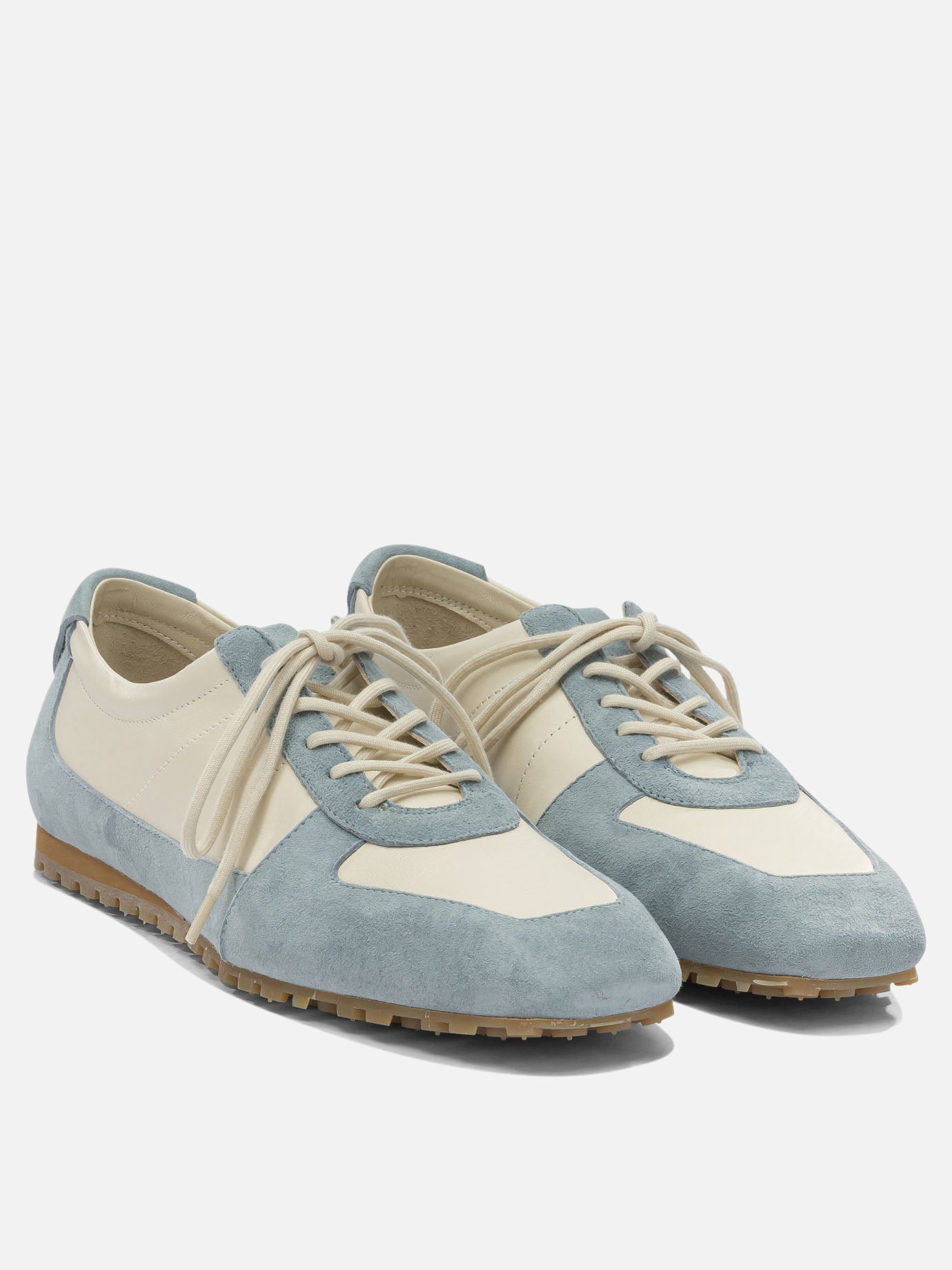Low top sneakers 50% nappa leather 50% kid suede leather - 100% rubber  Light blue - Aeyde Women | PDP | VIETTI Online Store | Zoom-Modal_2
