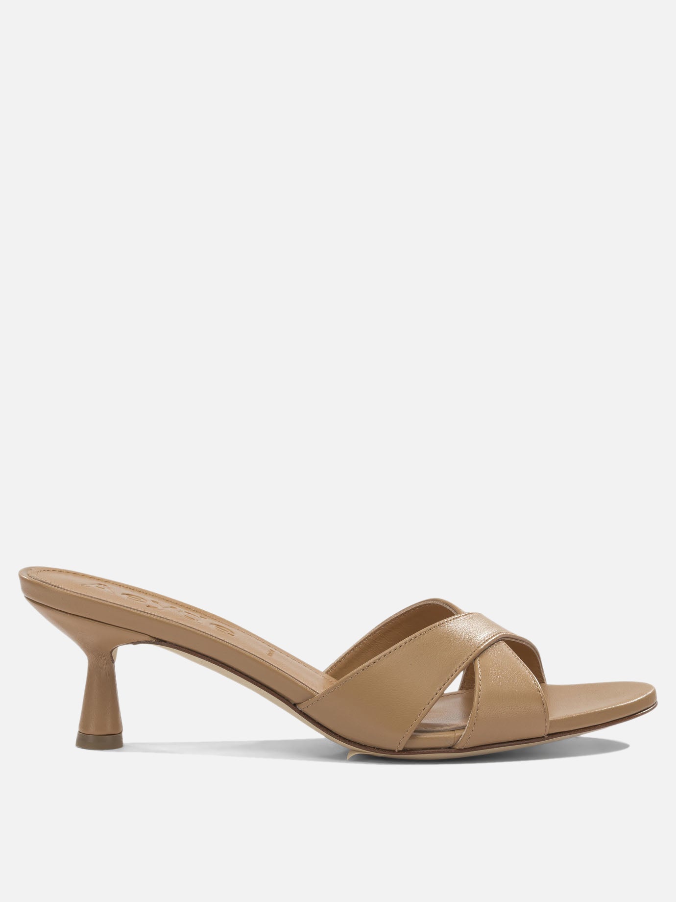 Heeled sandals 100% nappa leather - 100% cow leather  Brown - Aeyde Women | PDP | VIETTI Online Store | Zoom-Modal
