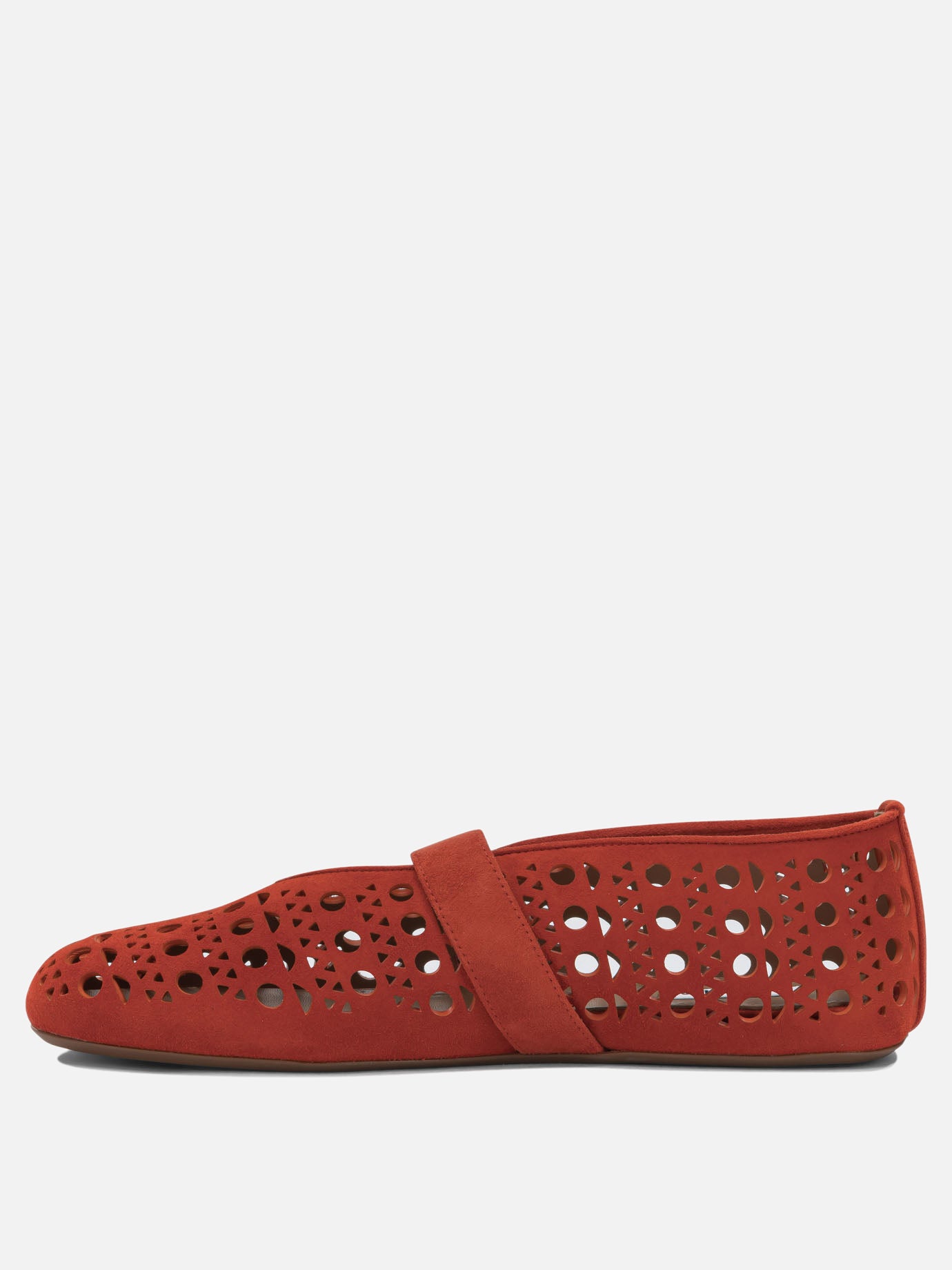 Mary Jane ballet flats 100% lamb leather - 100% rubber  Orange - Alaïa Women | PDP | VIETTI Online Store | Zoom-Modal_3
