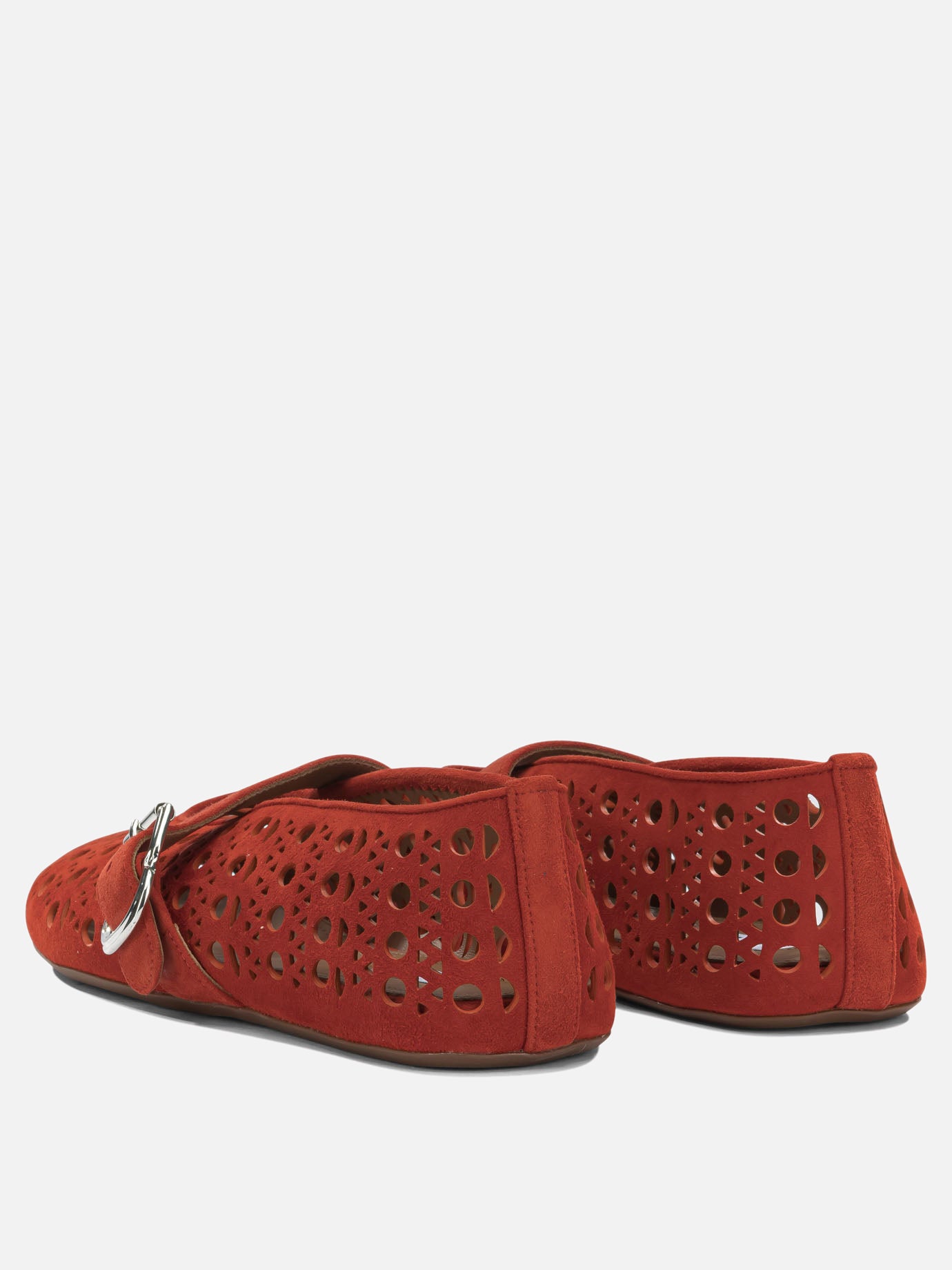 Mary Jane ballet flats 100% lamb leather - 100% rubber  Orange - Alaïa Women | PDP | VIETTI Online Store | Zoom-Modal_4

